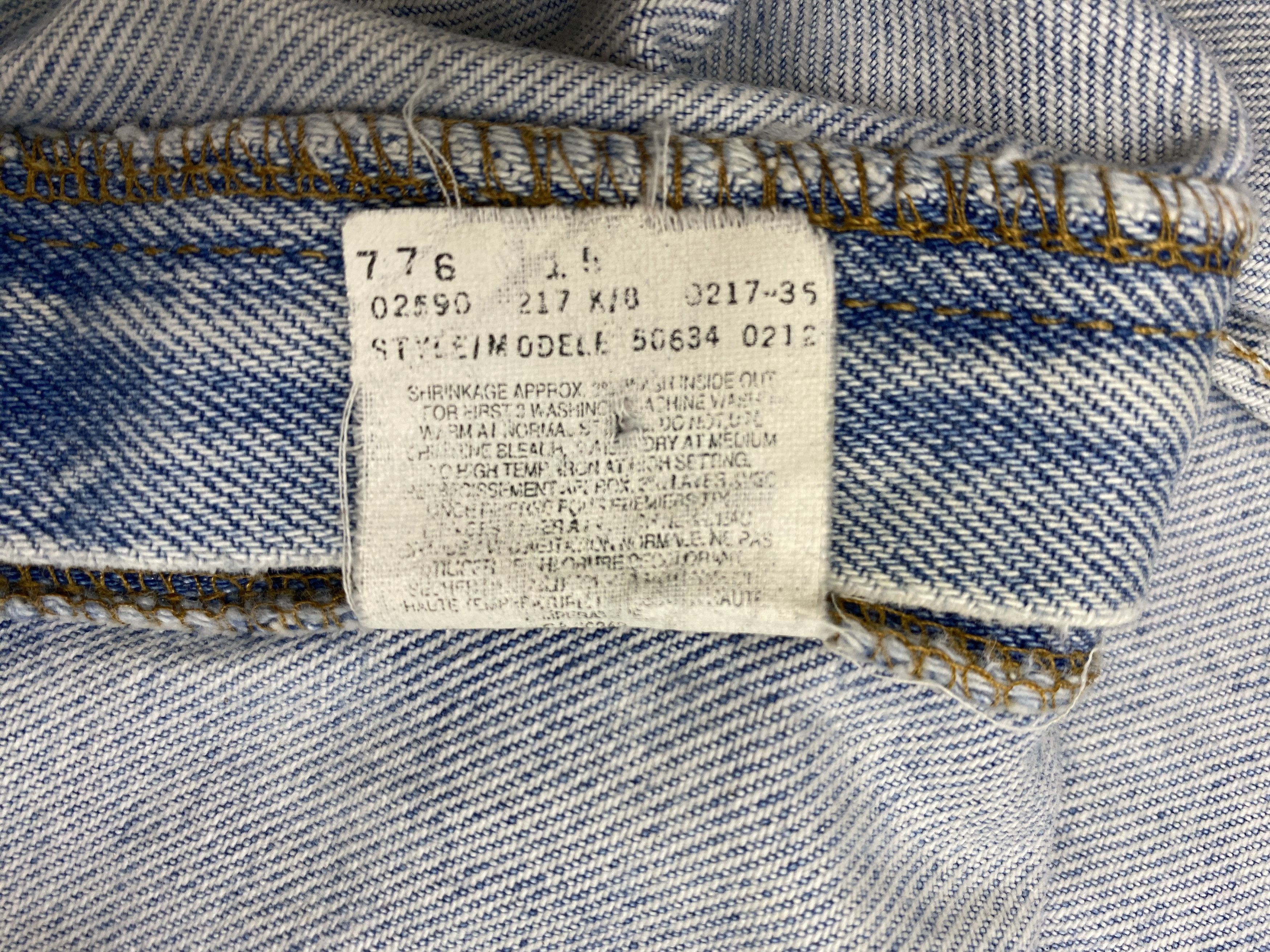 Levi's × Vintage Vintage 90s Levis 634 Orange Tabs Light Washed Jeans Size US 33 - 7 Thumbnail