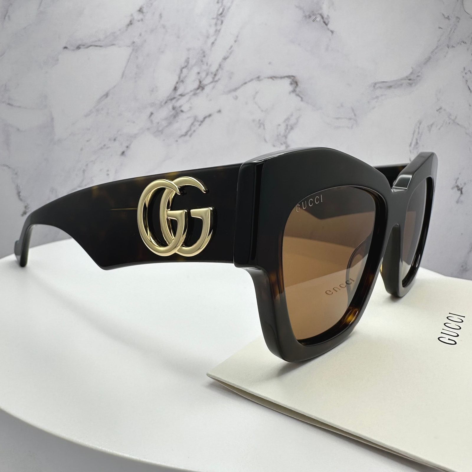 Gucci New Gucci Sunglasses Brown Size ONE SIZE - 6 Thumbnail