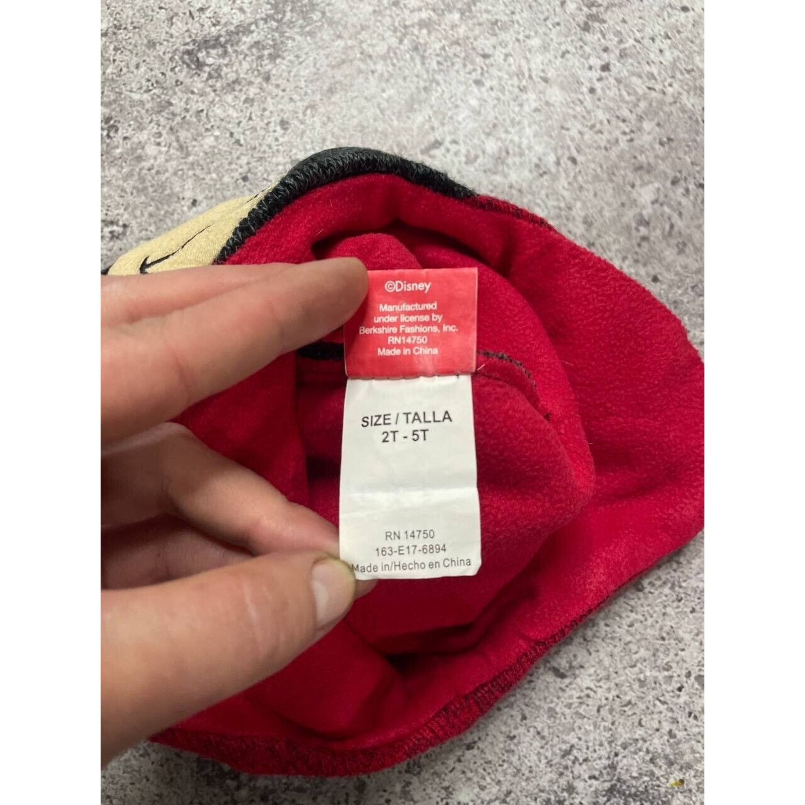 Disney Vintage Disney Mickey Mouse Ears Red Black Fleece Size ONE SIZE - 5 Thumbnail