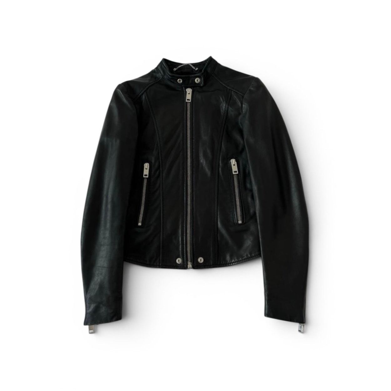 Diesel Diesel Timeless Lambskin Leather Racer Jacket Size XS / US 0-2 / IT 36-38 - 1 Thumbnail
