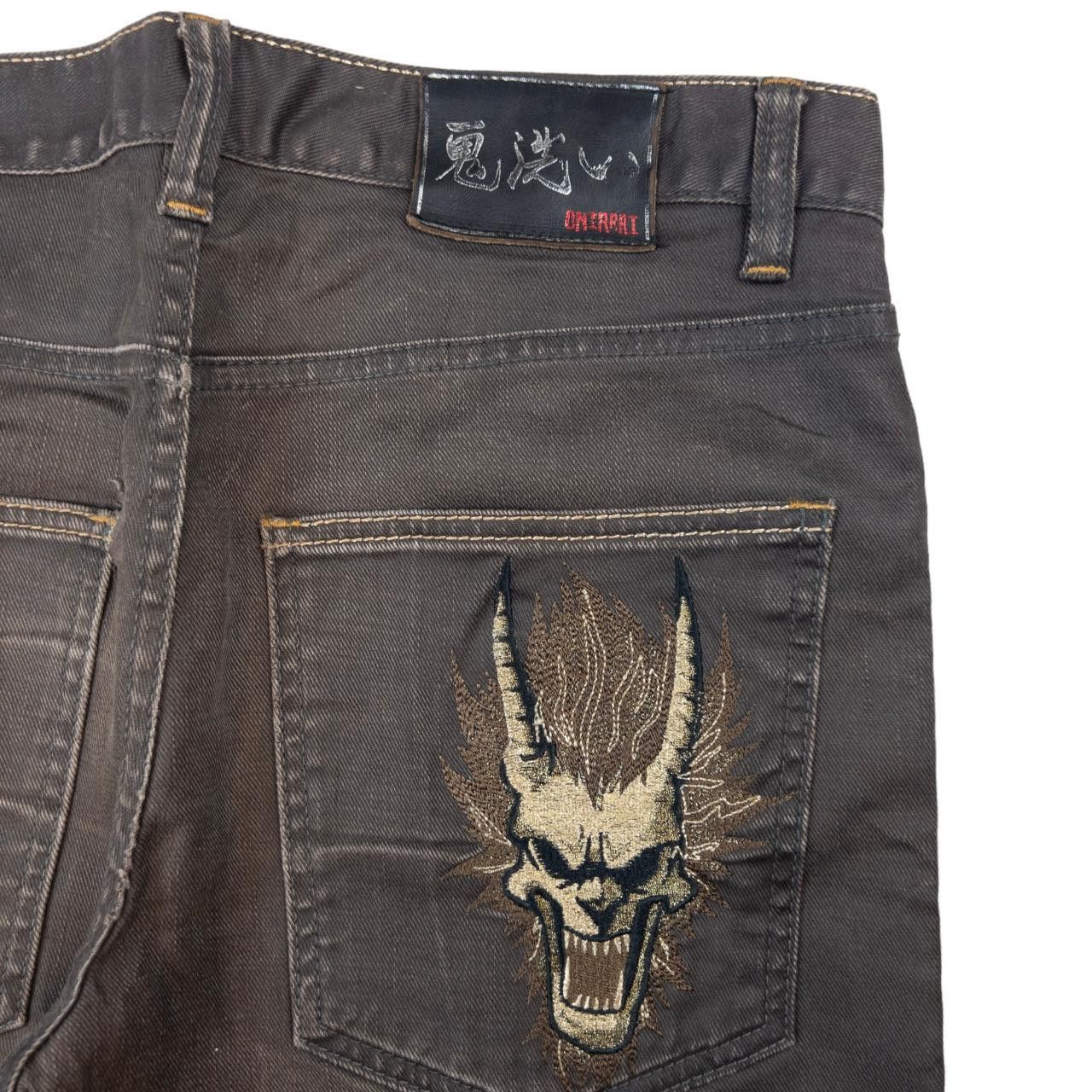 Other Vintage Oniarai Japanese Embroidered Denim Jeans Size W32 Size US 32 / EU 48 - 7 Thumbnail