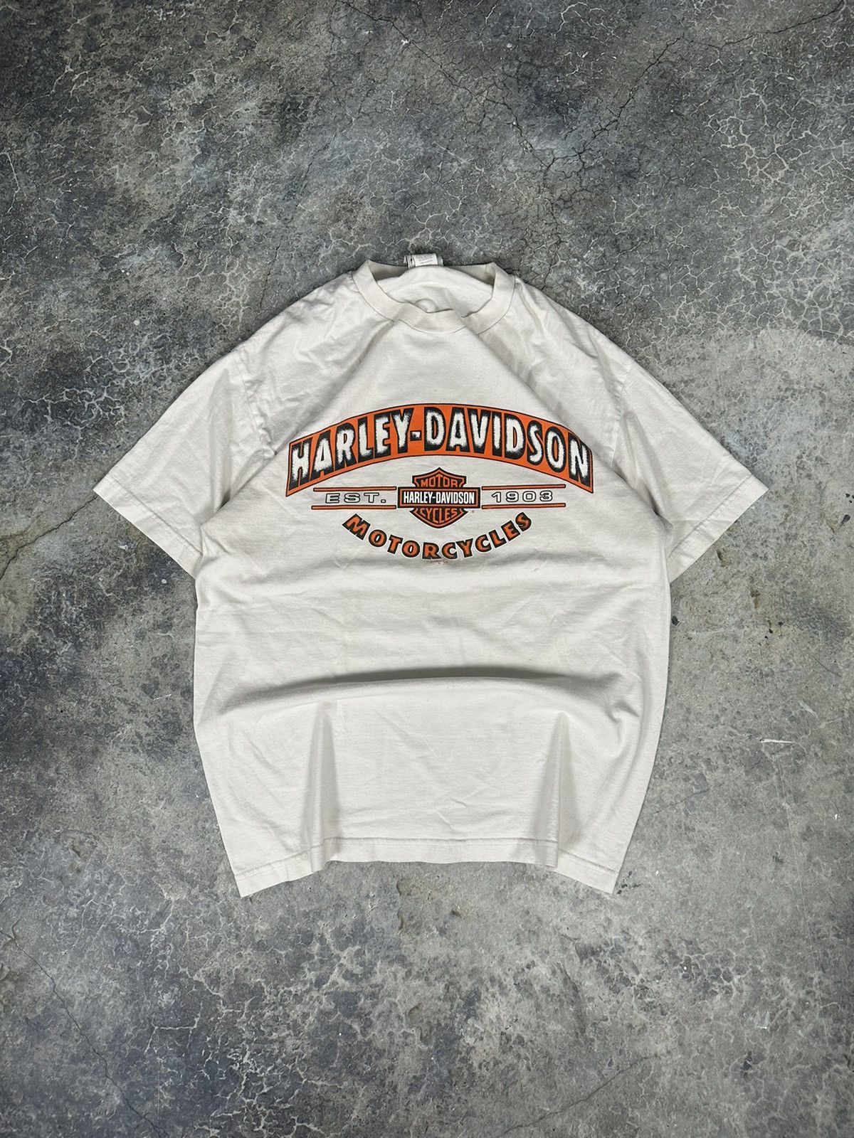Harley Davidson × Vintage Vintage Thrashed Harley Davidson Tee Size US L / EU 52-54 / 3 - 1 Thumbnail