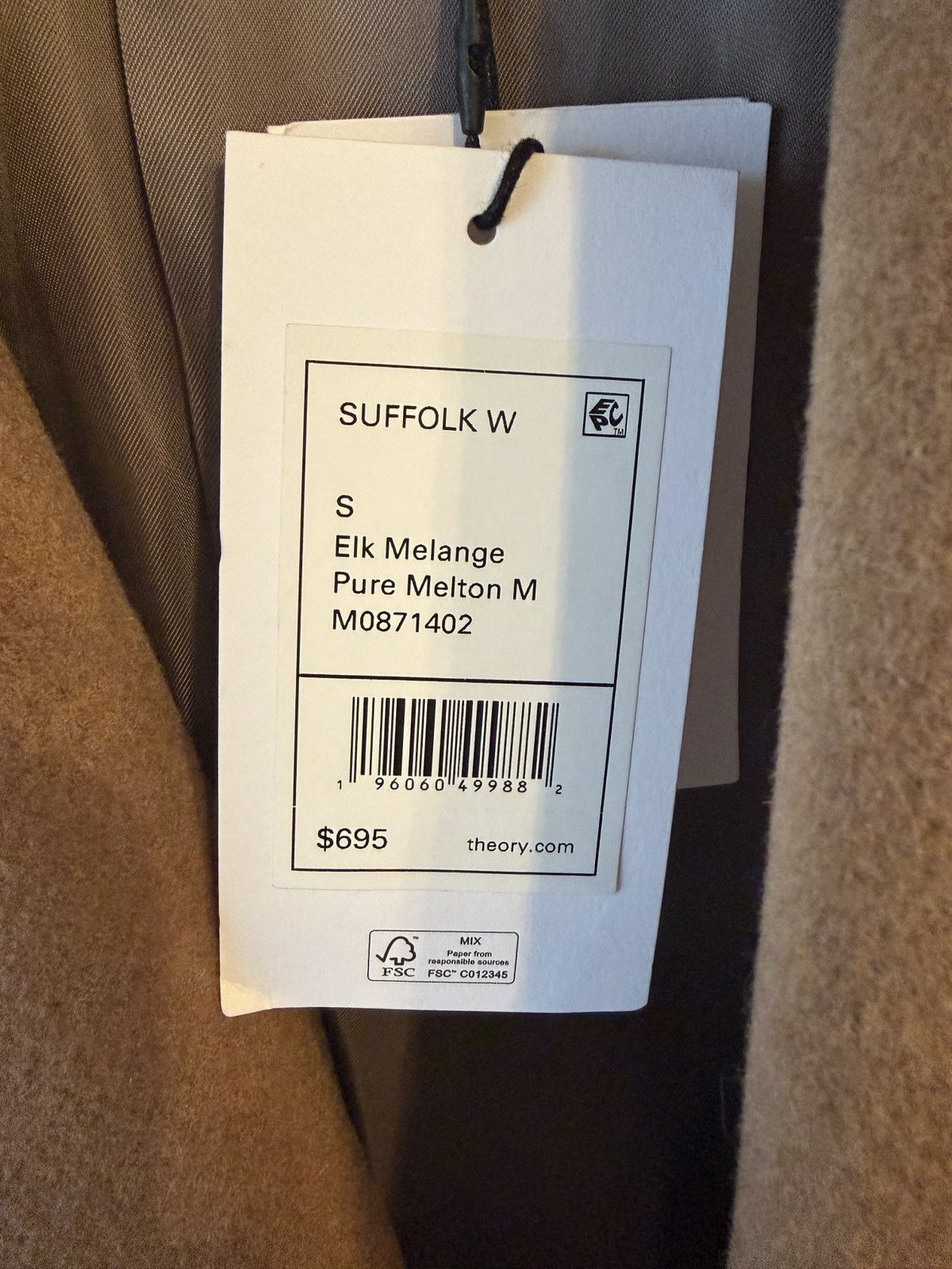 Theory Men’s Theory Overcoat Size US S / EU 44-46 / 1 - 6 Thumbnail