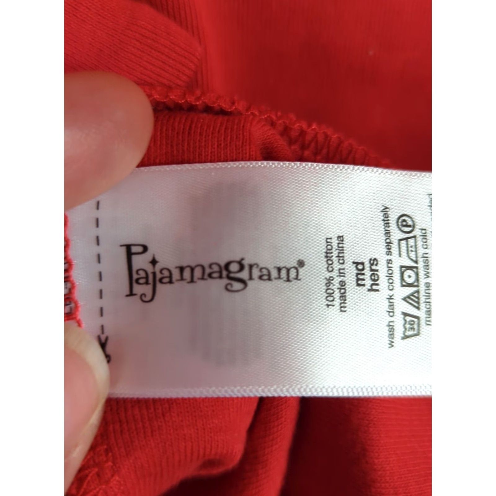 Vintage PajamaGram Footed Pajamas Womens M red Christmas Nana Snap Front Drop-Seat Knit 100% Cotton Crew Neck Solid Christmas Womens Size ONE SIZE - 7 Thumbnail