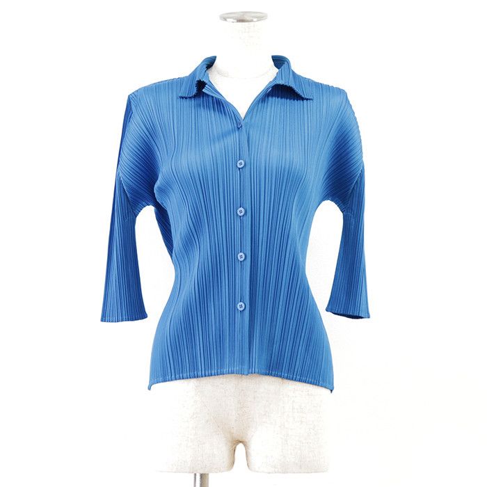Other Other PLEATS PLEASE Polyester Long Sleeve Shirt Textile Tops DUTY FREE for USA Size ONE SIZE - 1 Thumbnail