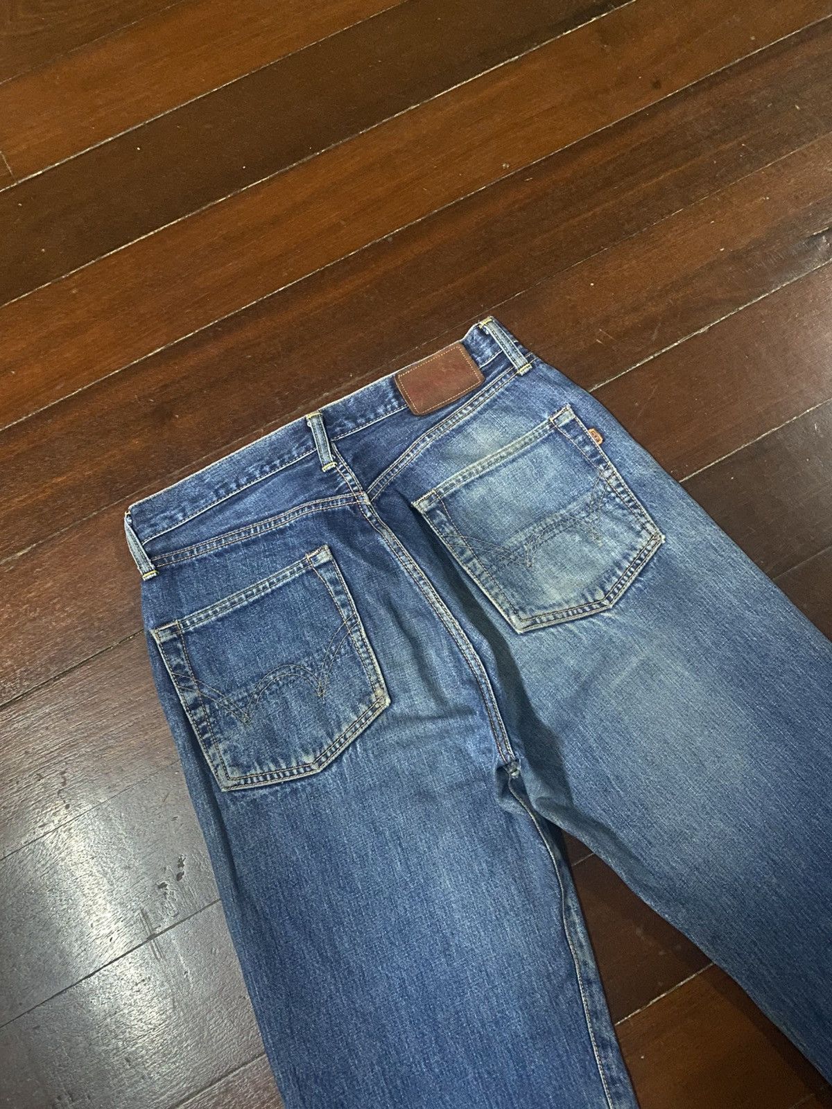 Edwin Vintage Edwin 505 Selvedge Distressed Dirty Denim Jeans Size US 32 / EU 48 - 16 Thumbnail