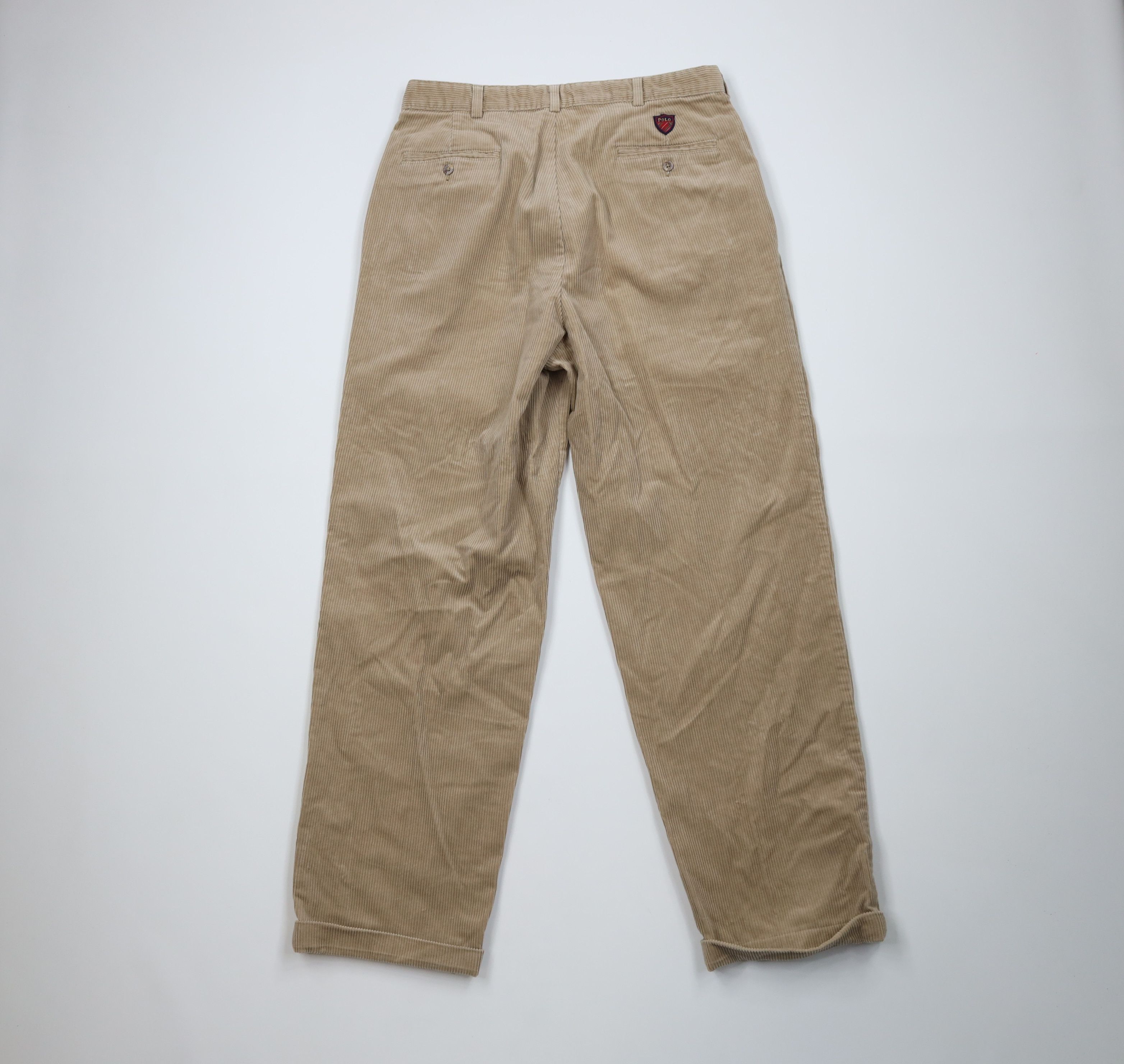Ralph Lauren Vintage 90s Polo Golf Ralph Lauren Wide Leg Corduroy Pants Size US 32 / EU 48 - 8 Thumbnail