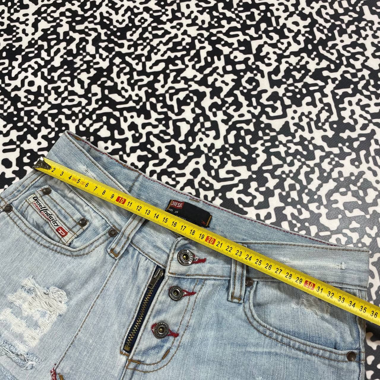 Diesel Vintage Y2K Diesel Distressed Style Mini Shorts 90s Style Size 28" / US 6 / IT 42 - 11 Thumbnail