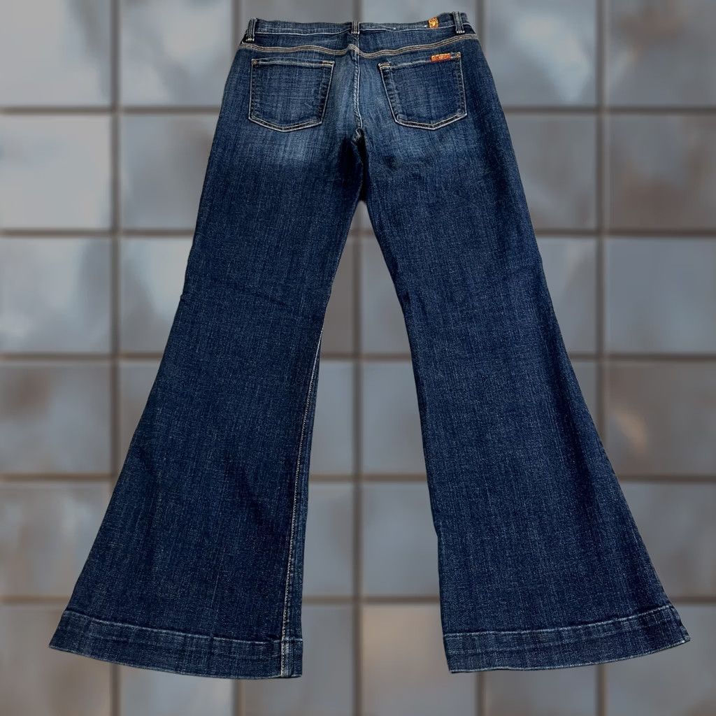 7 For All Mankind 7 For All Mankind Womens Jeans Flare Bootcut Bellbottom 30 30 UK 10 Dark Blue Denim Jeans Womens Jeans Size 32" / US 10 / IT 46 - 1 Thumbnail