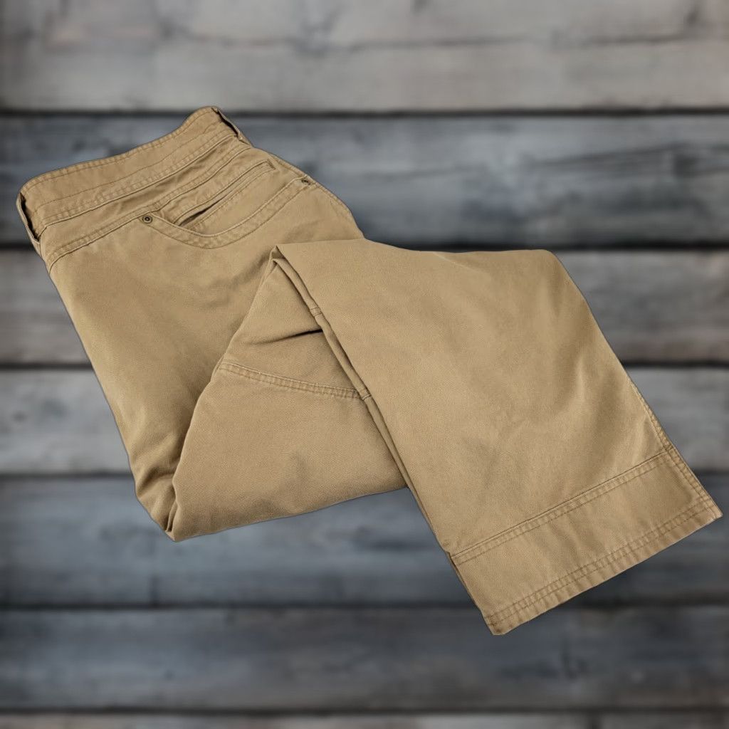 Vintage Cabela's Pants Mens 44X30 Tan Double Knee Carpenter Canvas Workwear Outdoor Shirt? Size US 44 / EU 60 - 1 Thumbnail