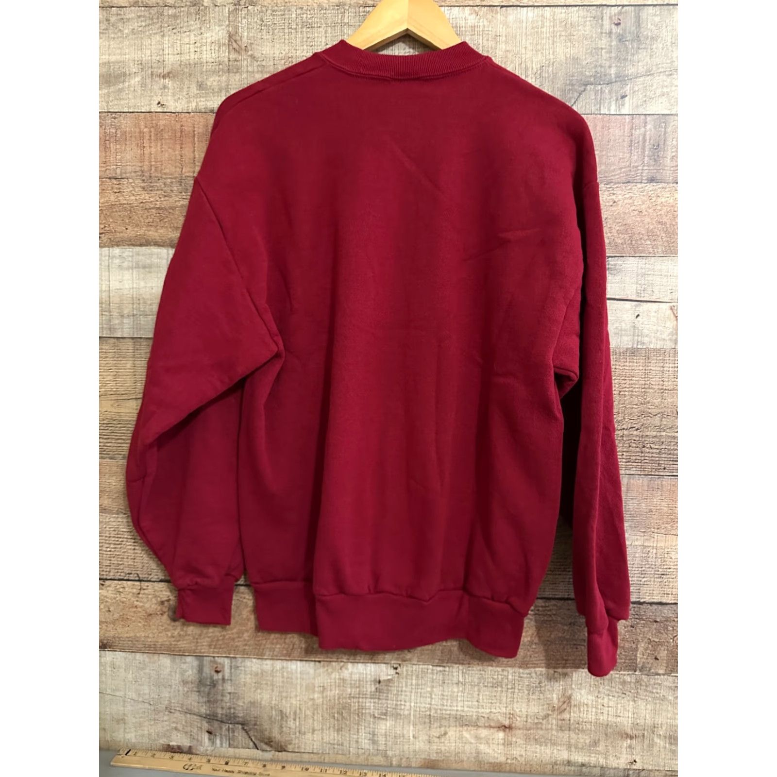 Jerzees VINTAGE JERZEES Nu-Blend Sweatshirt Mens Size L Red Crew Neck Long Sleeve Cotton Blend Size US L / EU 52-54 / 3 - 2 Thumbnail