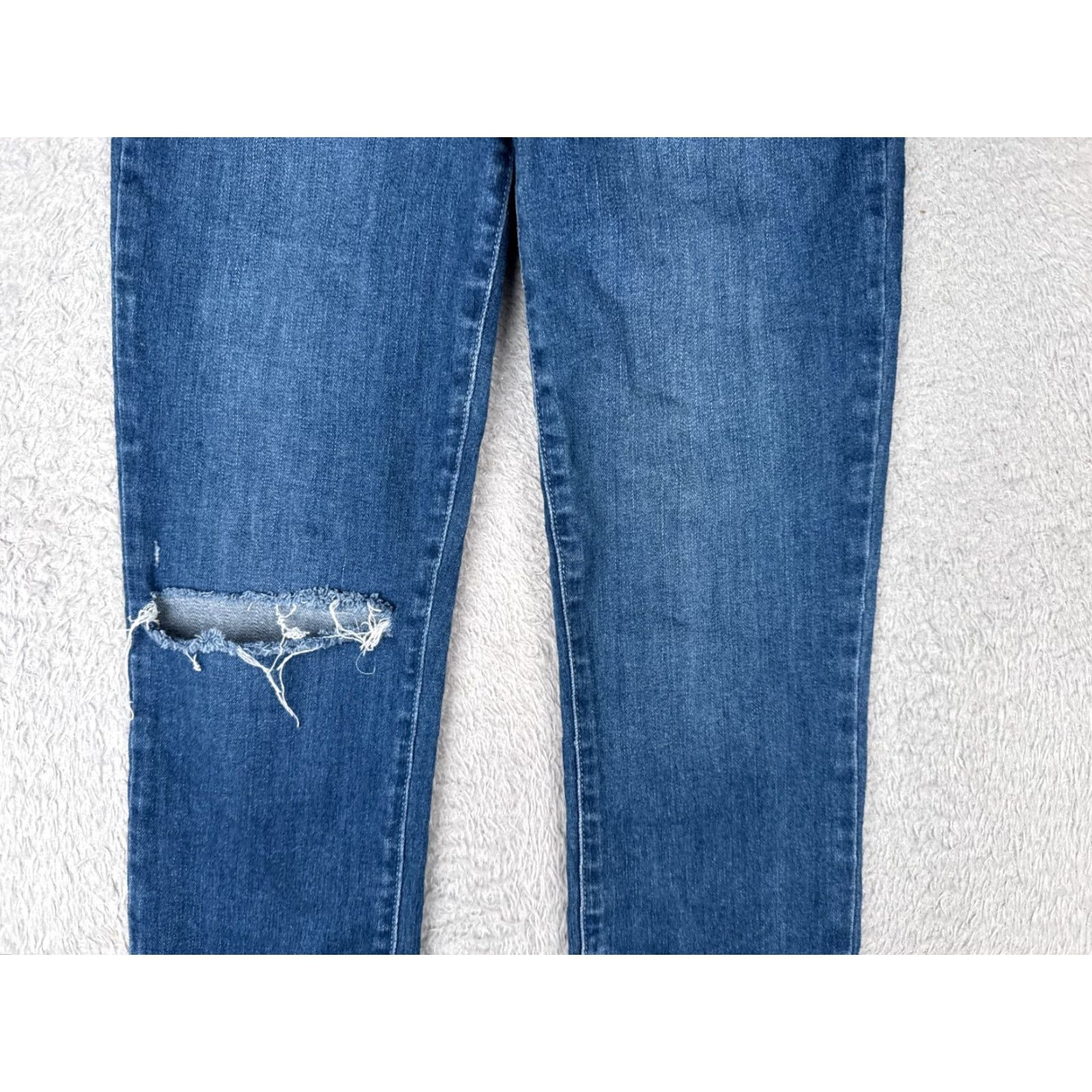 Paige PAIGE Jeans Womens 27 Blue Denim Straight Leg Hoxton Slim Distressed 27x27 Size 27" / US 4 / IT 40 - 3 Thumbnail