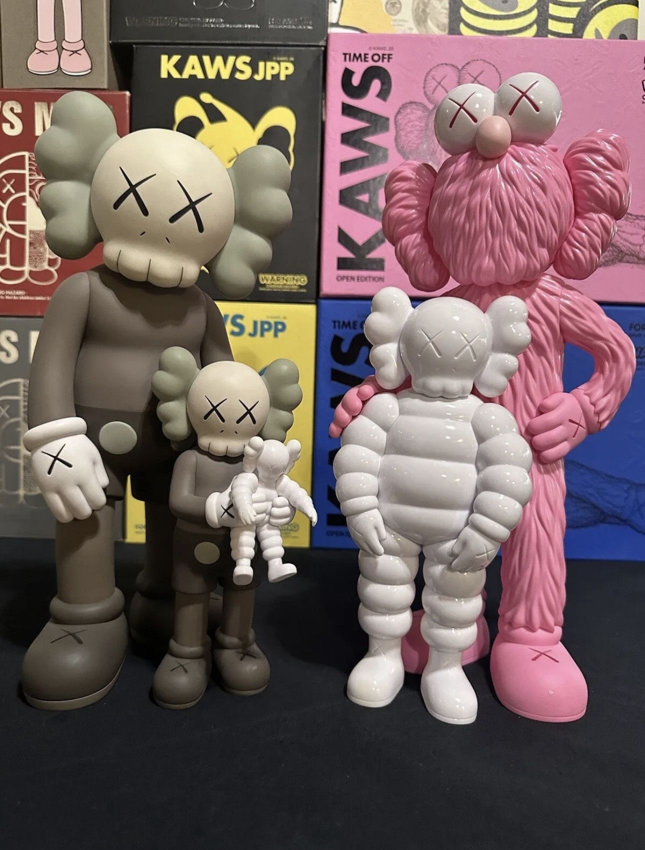 Kaws KAWS Family Vinyl Figures Grey/ Pink Grailed