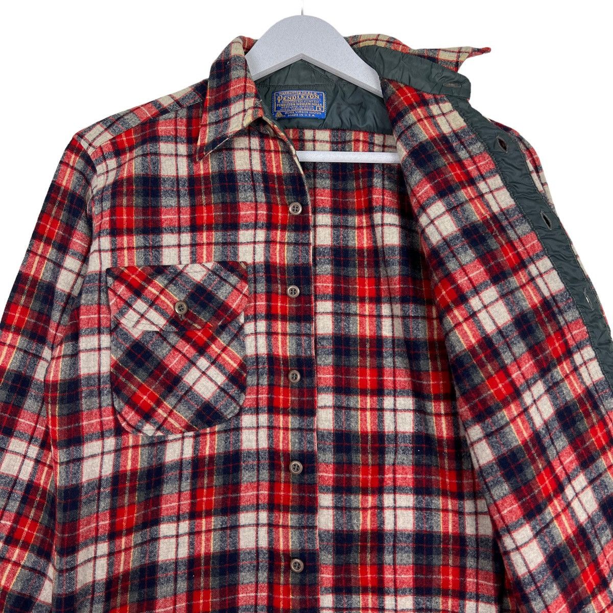 Pendleton 🔥 VINTAGE PENDLETON WOOL CHECKER FLANNEL SHIRTS MADE IN USA Size US S / EU 44-46 / 1 - 10 Thumbnail