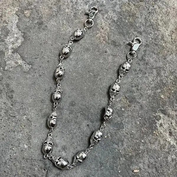 Jewelry Pocket Chain Skull Punk Rock Link Gothic Death Wallet Demon Size ONE SIZE - 6 Thumbnail