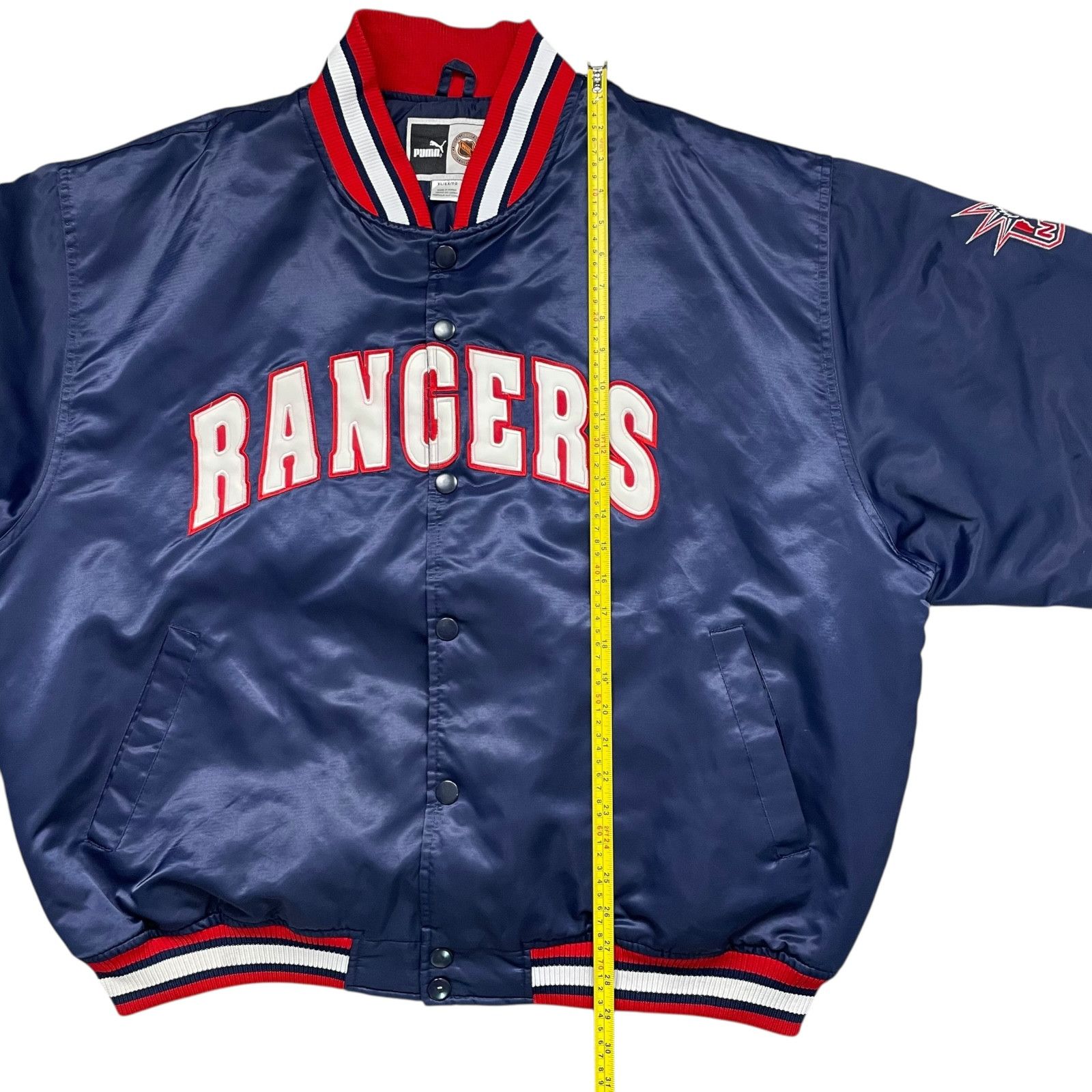NHL VTG 90s NEW YORK RANGERS PUMA SATIN BOMBER JACKET LIBERTY XL Size US XL / EU 56 / 4 - 8 Thumbnail