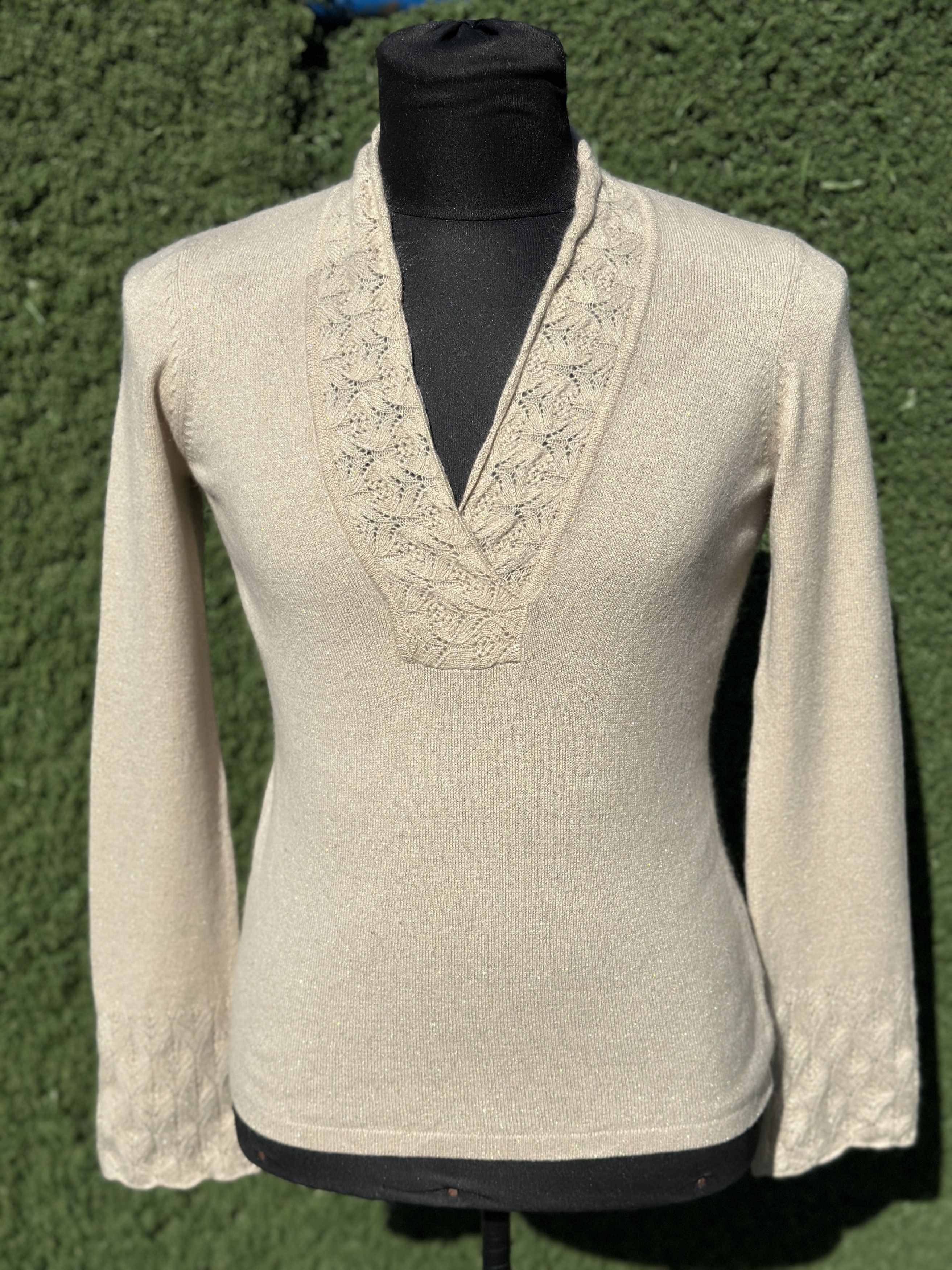 Brunello Cucinelli Brunello Cucinelli Cashmere Pointelle Cuffs Pullover Size XL Size XL / US 12-14 / IT 48-50 - 6 Thumbnail