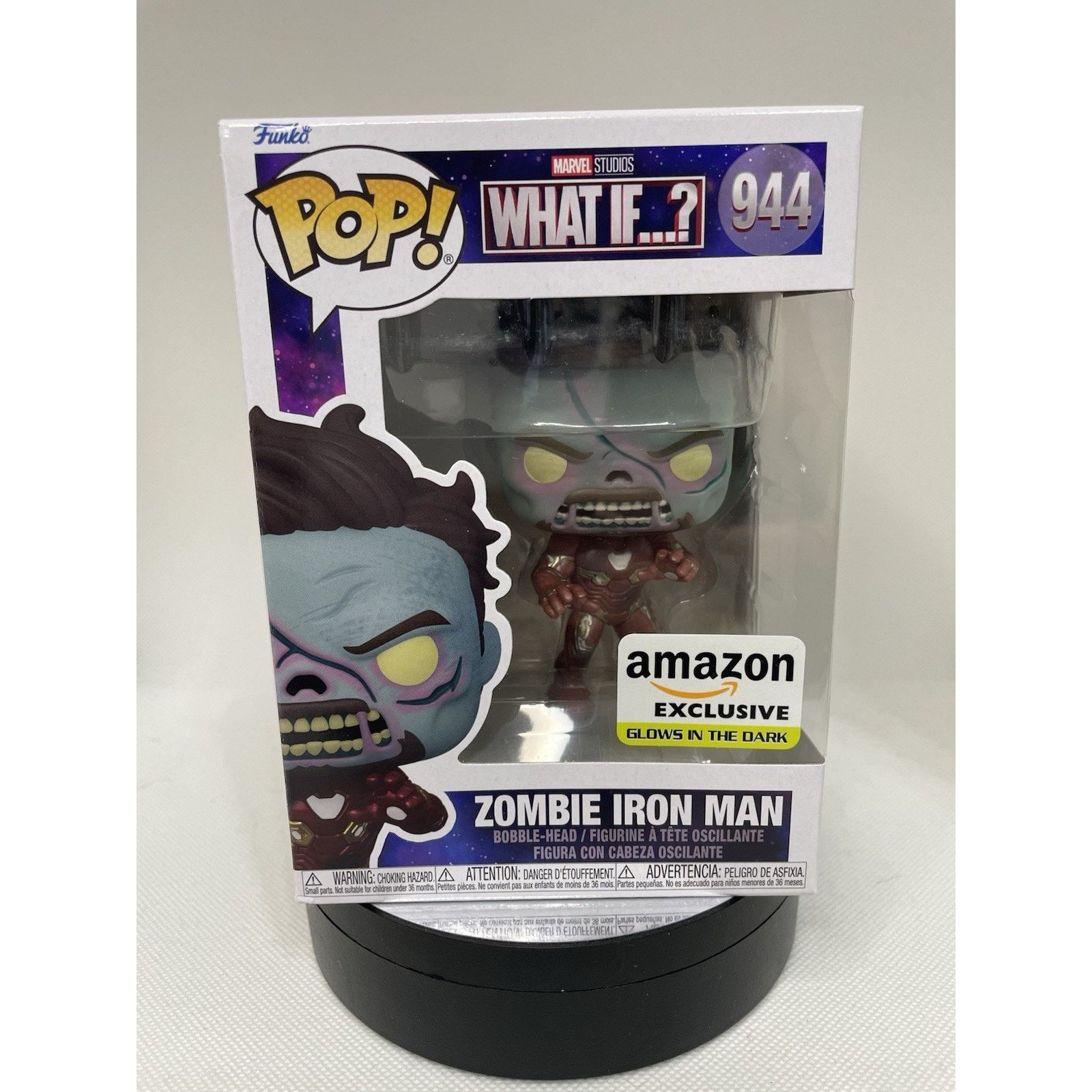 Marvel Comics Funko Pop! Zombie Iron Man 944 GITD Amazon Exclusive Size ONE SIZE - 1 Thumbnail