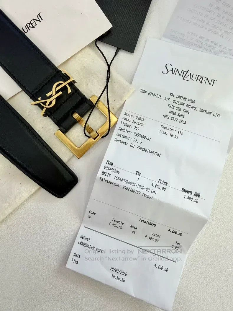 Saint Laurent Paris Saint Laurent Paris Classic Logo Distressed Letter Logo Sq Size ONE SIZE - 5 Thumbnail