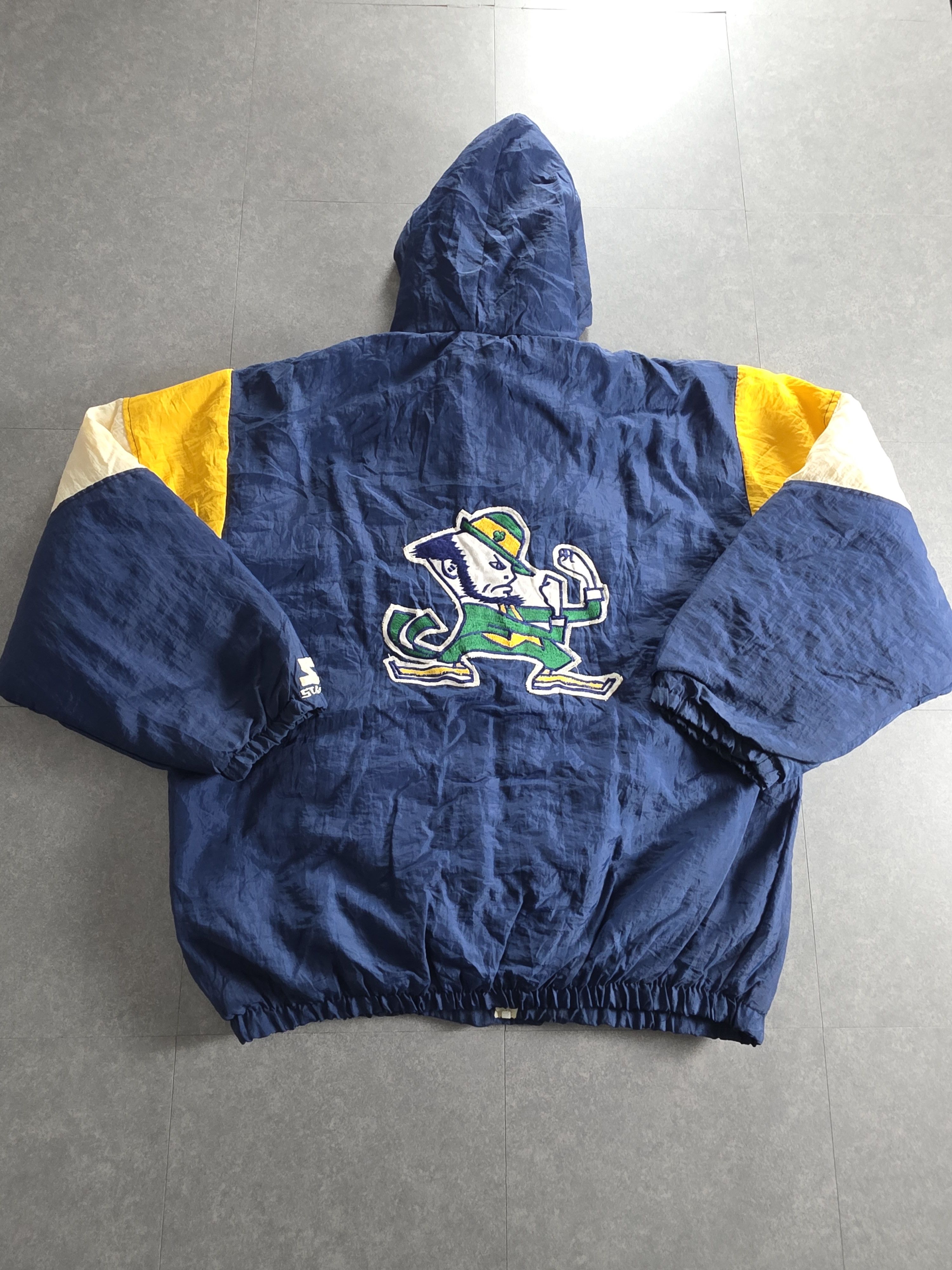 Starter Starter Notre Dame Fighting Irish Zipper Jacket Vintage 90s Size US M / EU 48-50 / 2 - 1 Thumbnail