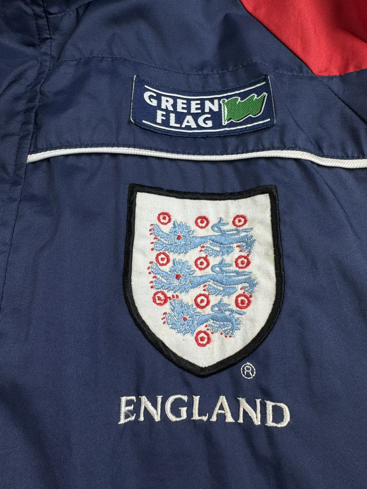Umbro England 1996 Football Track Jacket Green Flag Windbreaker Size US L / EU 52-54 / 3 - 8 Thumbnail