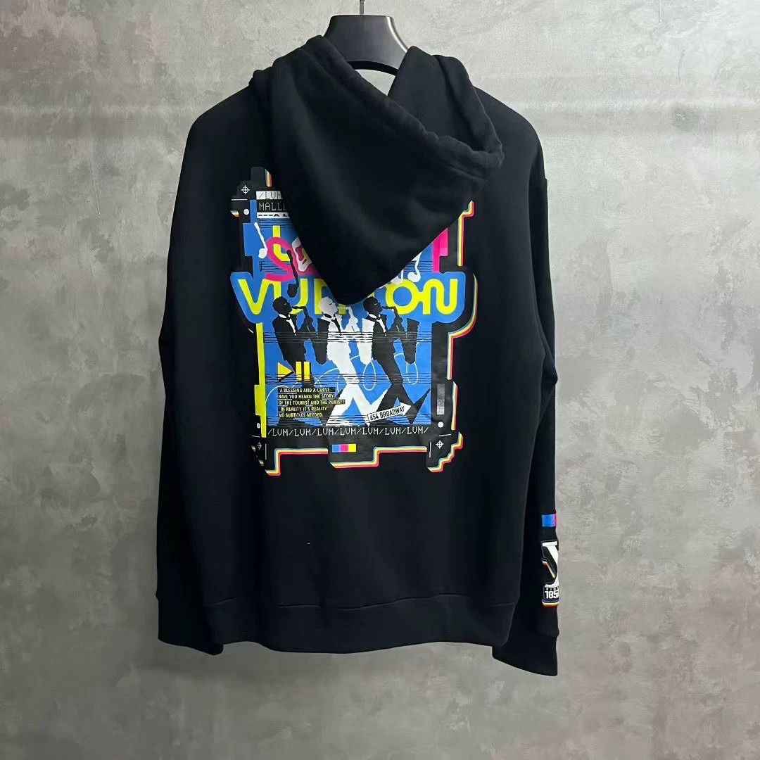 Louis Vuitton new black patterned zip-up hoodie Size US L / EU 52-54 / 3 - 2 Thumbnail