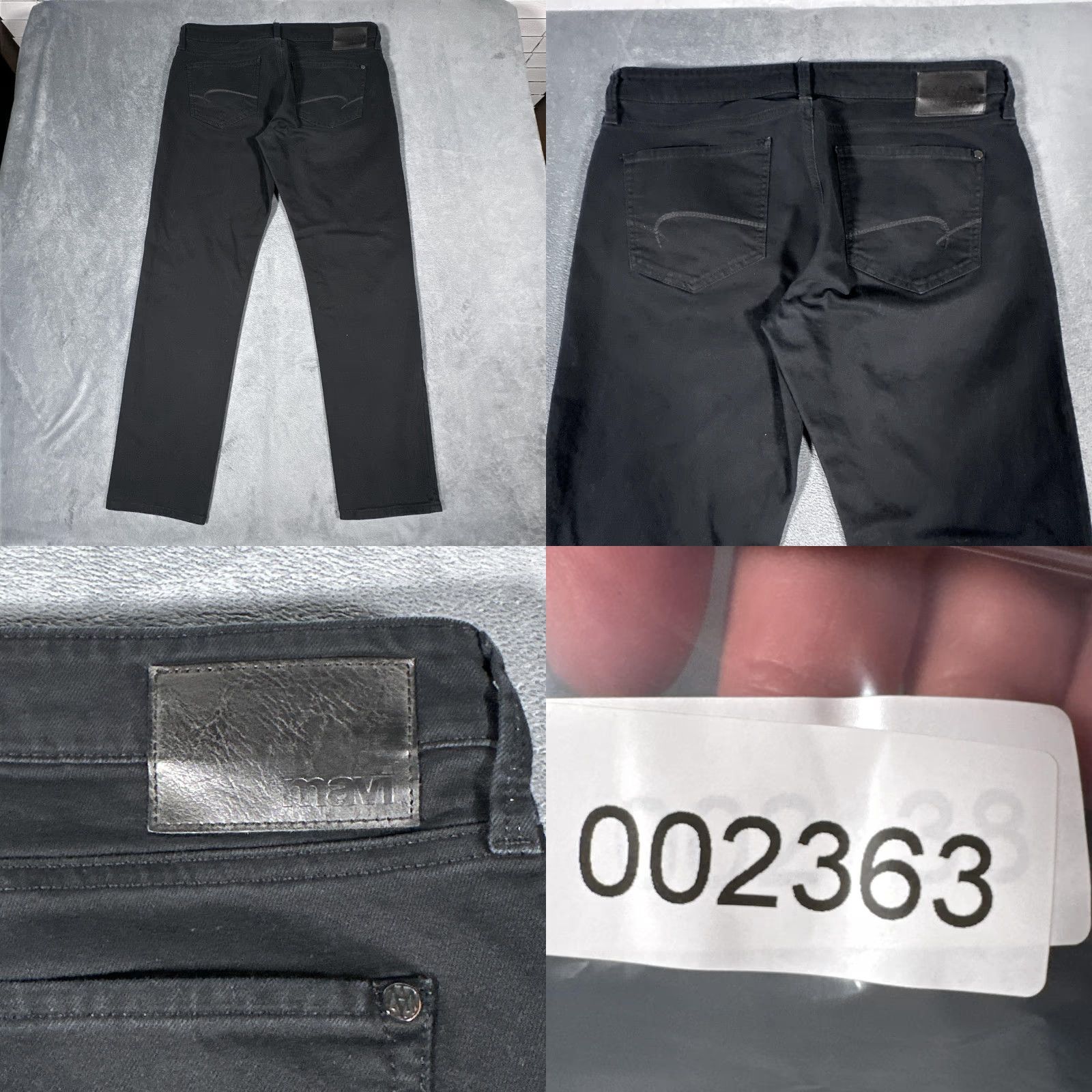 Vintage Mavi Jake Jeans Mens 36x32 Black Slim Tapered Stretch Denim Dark Wash Pants Size US 36 / EU 52 - 9 Thumbnail