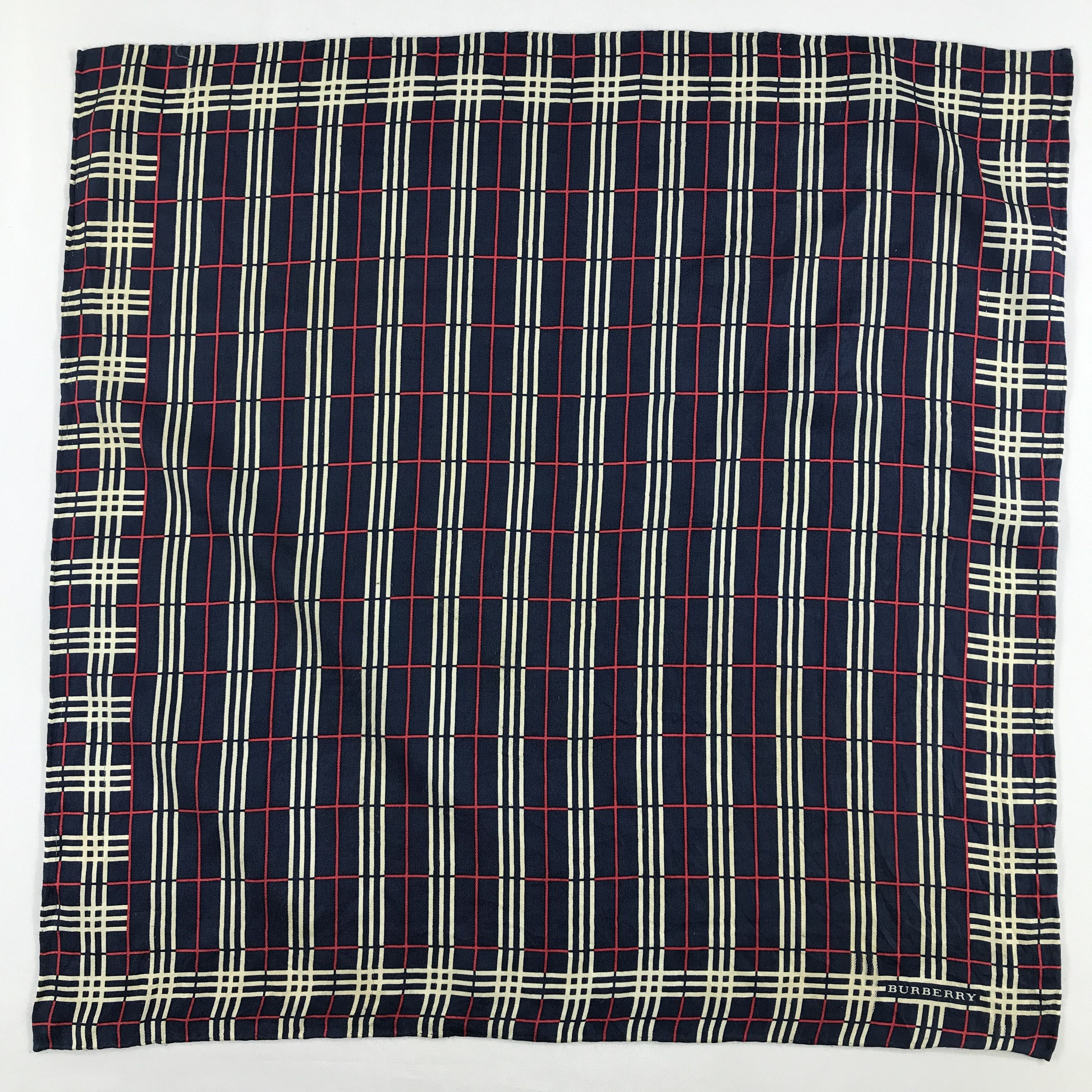 Burberry × Vintage Burberry Bandana / Handkerchief / Neckerchief - S2091 Size ONE SIZE - 1 Thumbnail