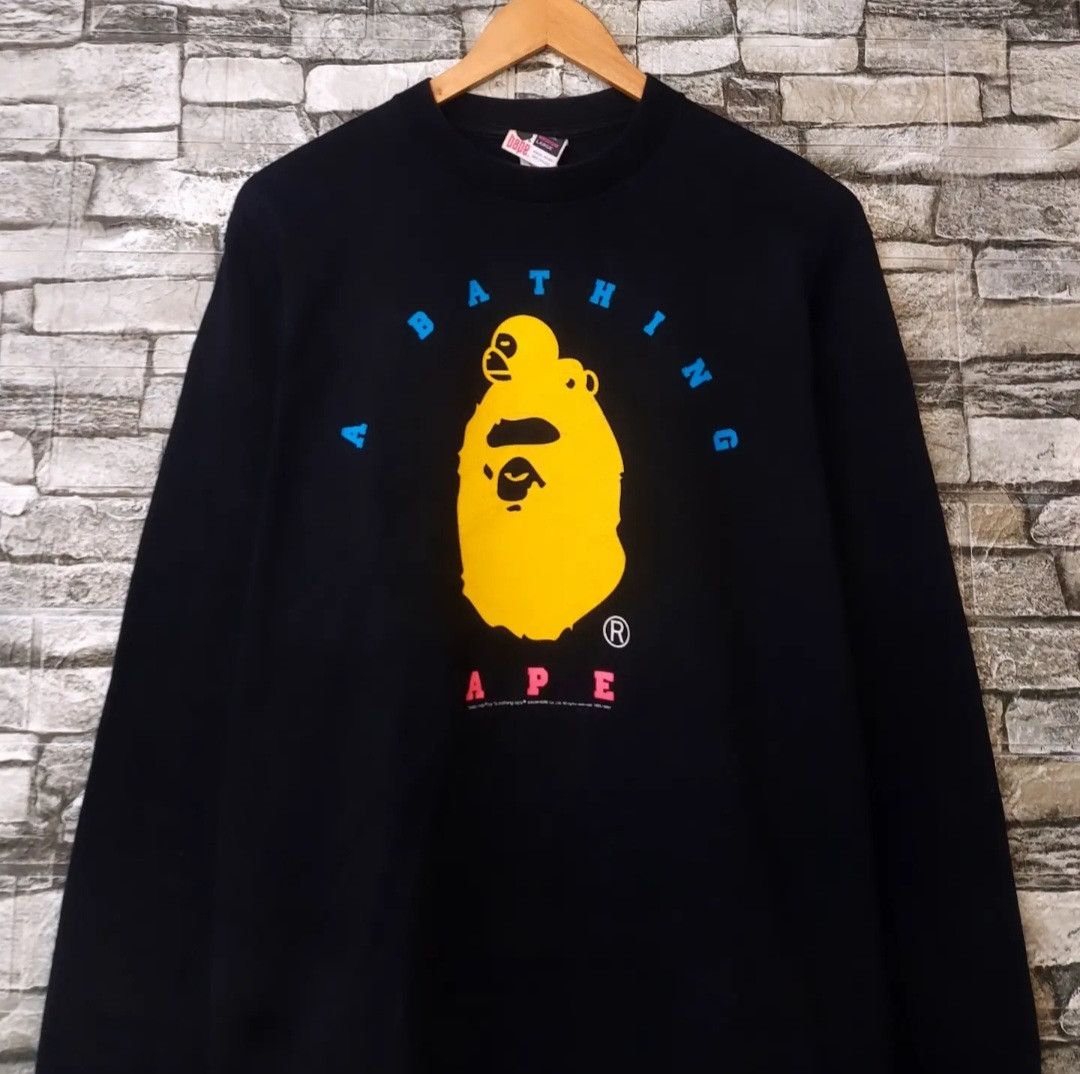 Bape Bape Head Long Sleeve Tshirt Size US M / EU 48-50 / 2 - 2 Thumbnail
