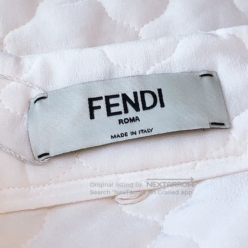 Fendi Fendi White quilted grid silk skirt Size 42" / US 20 - 7 Thumbnail