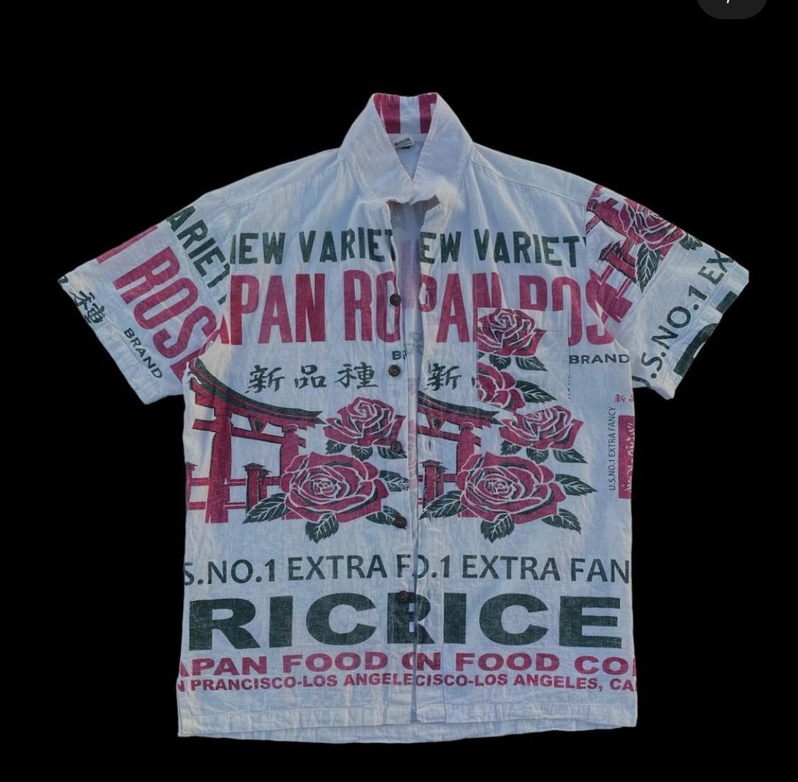 Japanese Brand × Vintage FLOUR SACK SHIRT VINTAGE Size US L / EU 52-54 / 3 - 1 Thumbnail