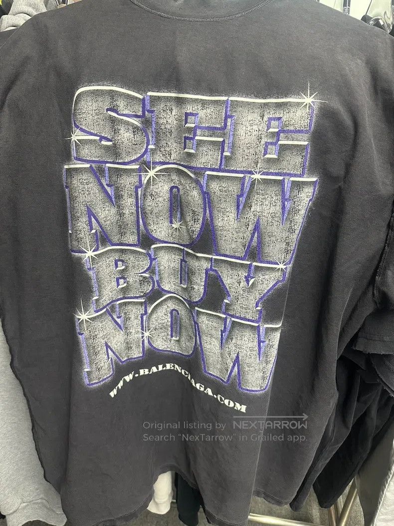Balenciaga Balenciaga Distressed Black Diamond Print Size US S / EU 44-46 / 1 - 1 Thumbnail