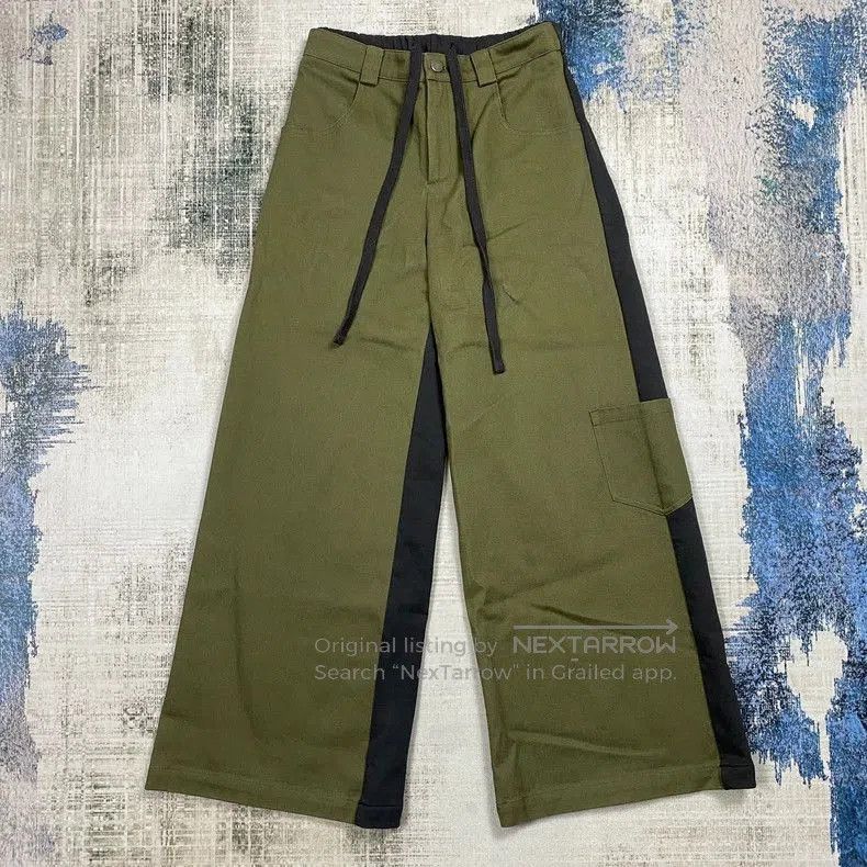 Soi Reset Women's Green Patchwork Casual Pants.