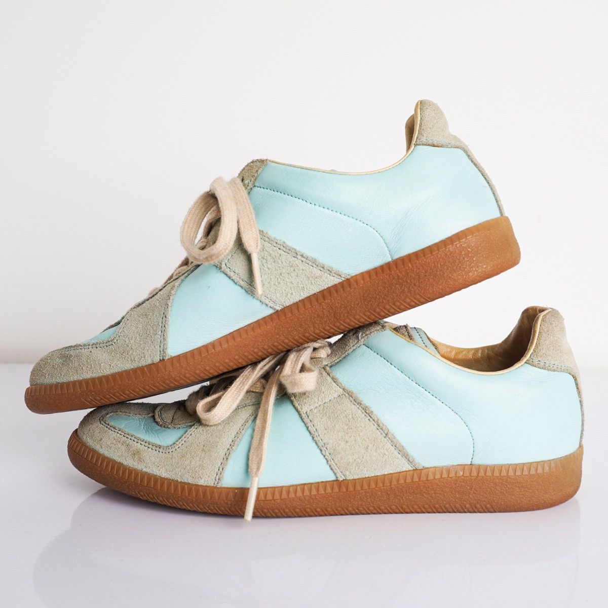 Maison Margiela Maison Margiela S/S2006 Tiffany Blue GATs Size US 5.5 / IT 35.5 - 1 Thumbnail