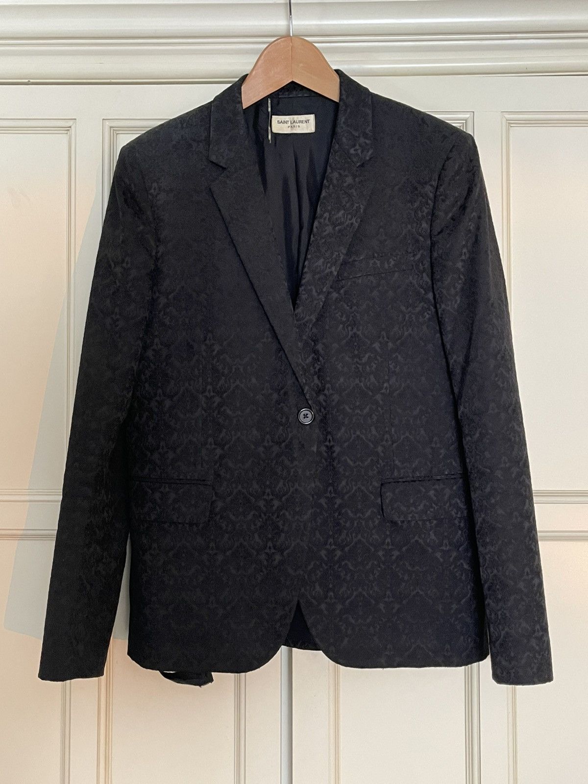Saint Laurent Paris Saint Laurent Men’s Embroidered Black Jacket Size IT 48 Size 38R - 1 Thumbnail
