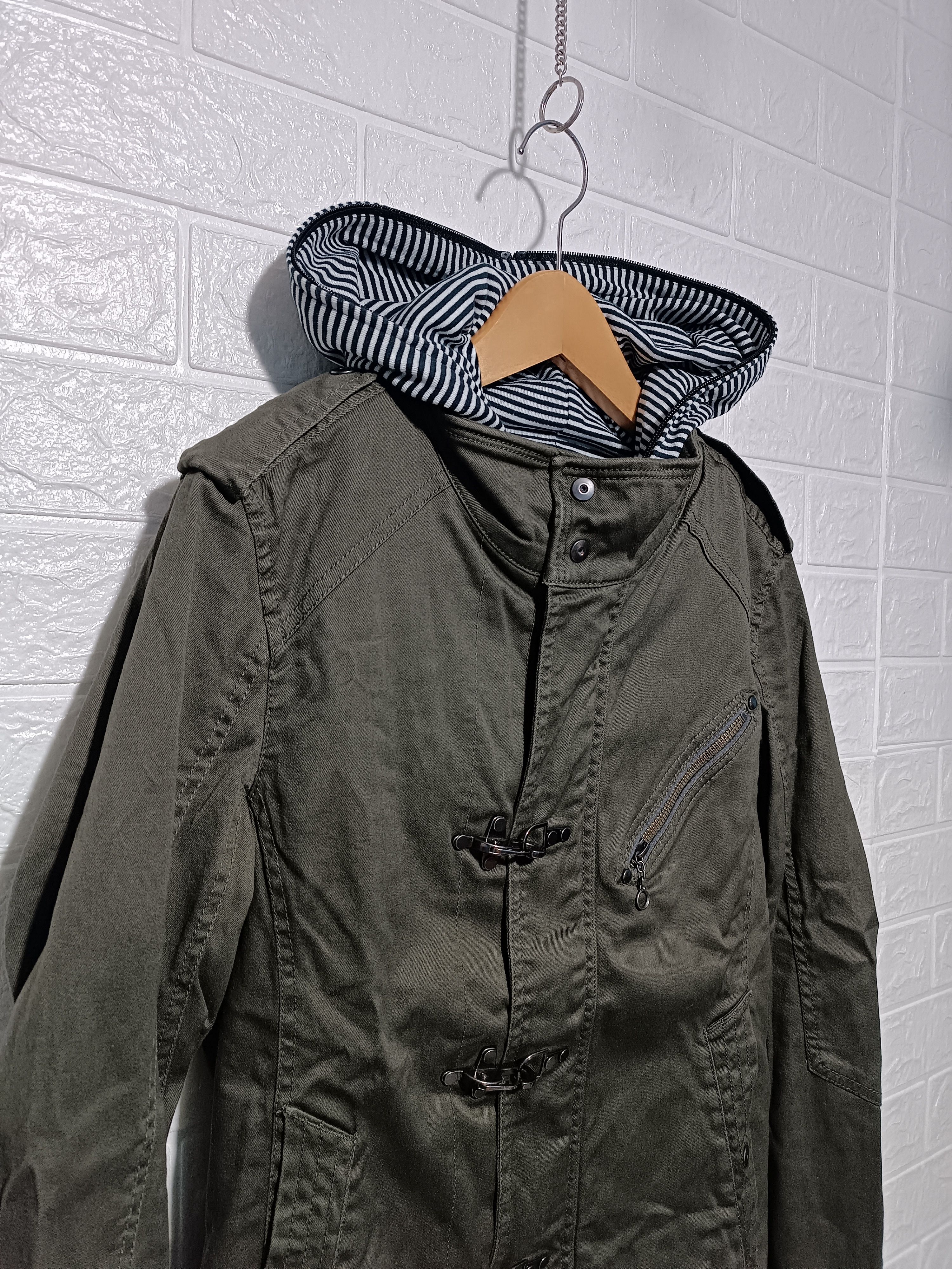 Japanese Brand Japanese Double Layer Hook Metal Button Hoodie Jacket Size US M / EU 48-50 / 2 - 5 Thumbnail