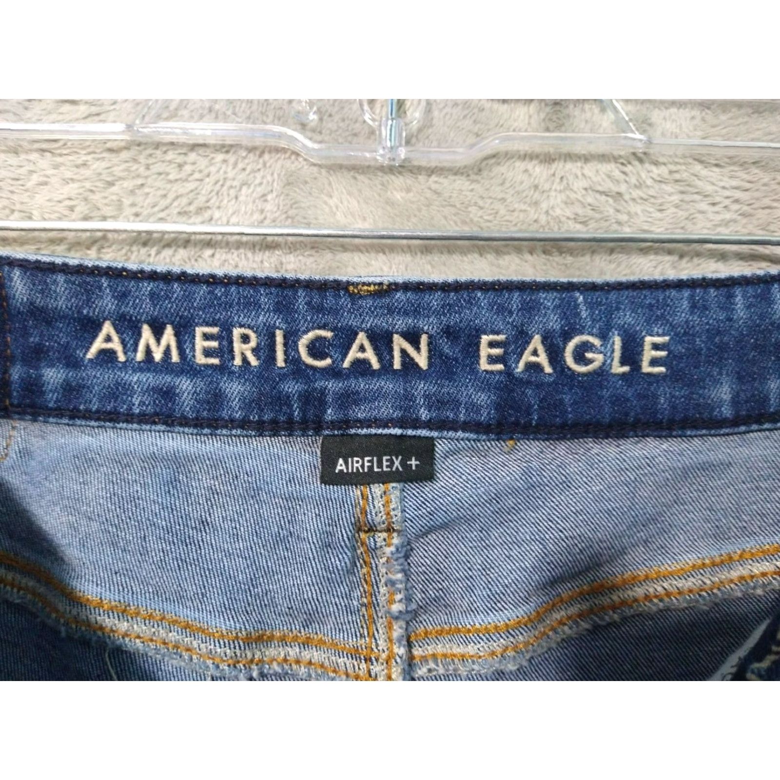 American Eagle Outfitters American Eagle Jeans Mens 29x30 Blue Denim Original Straight Airflex Stretch Size US 29 - 7 Thumbnail