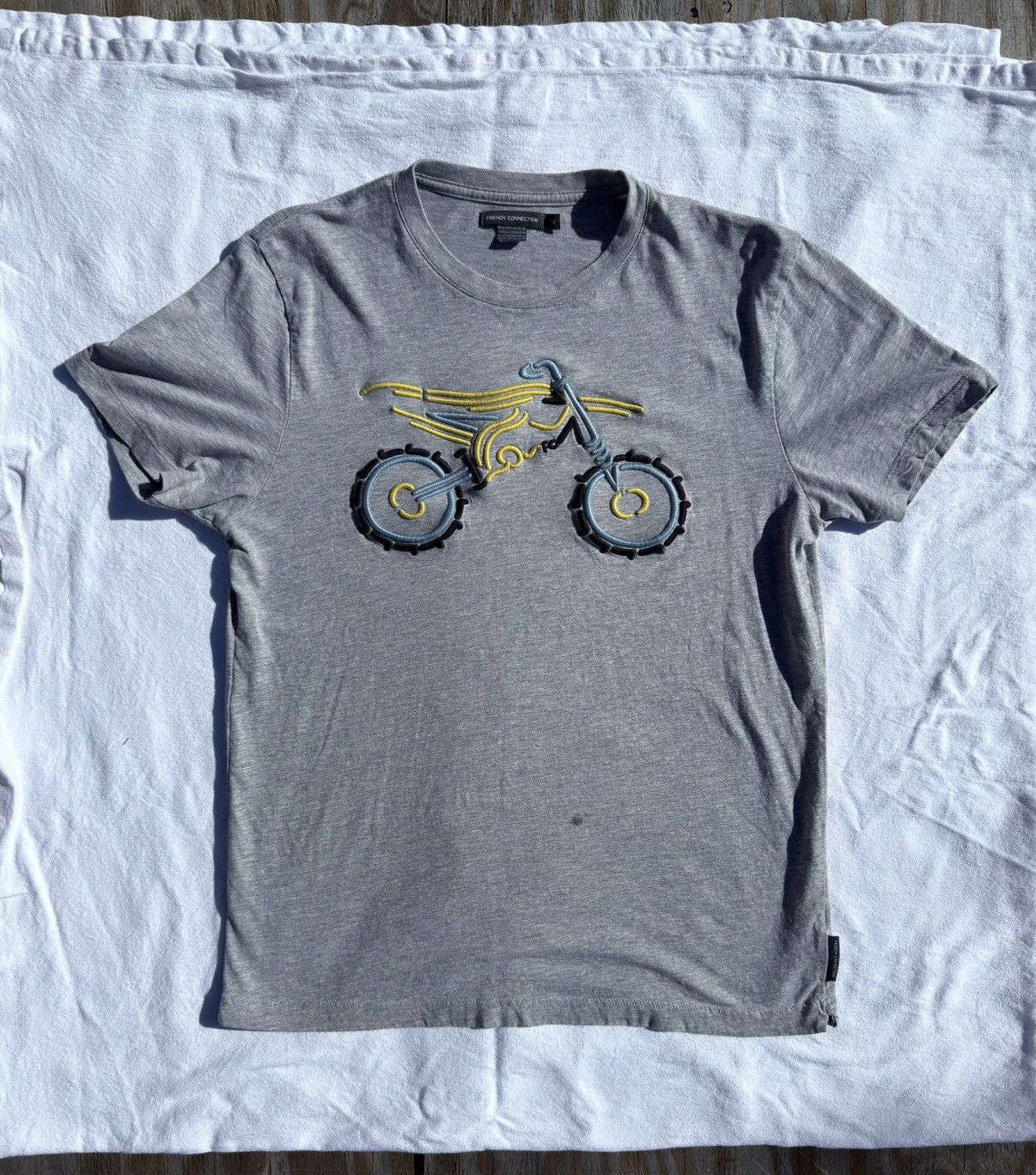 Designer × French Connection French Connection Moto Bike 3D Embroider Stitch Tee Size US L / EU 52-54 / 3 - 2 Thumbnail