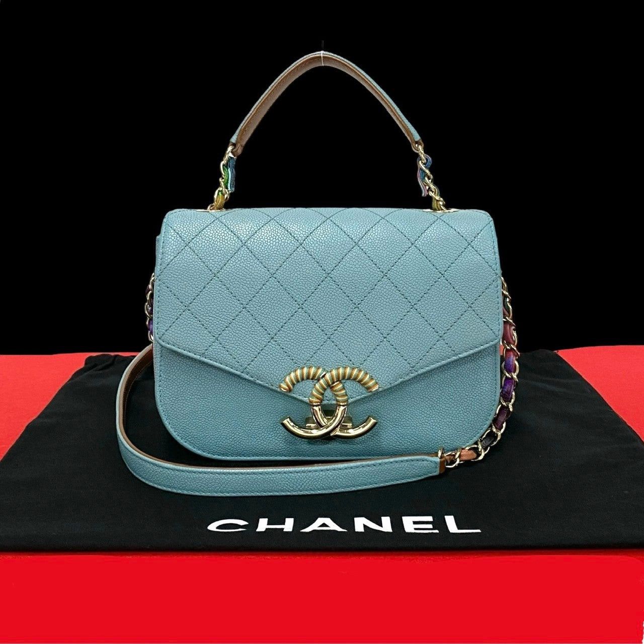 Chanel Chanel Shoulder Bag Blue Caviar Size ONE SIZE - 1 Thumbnail