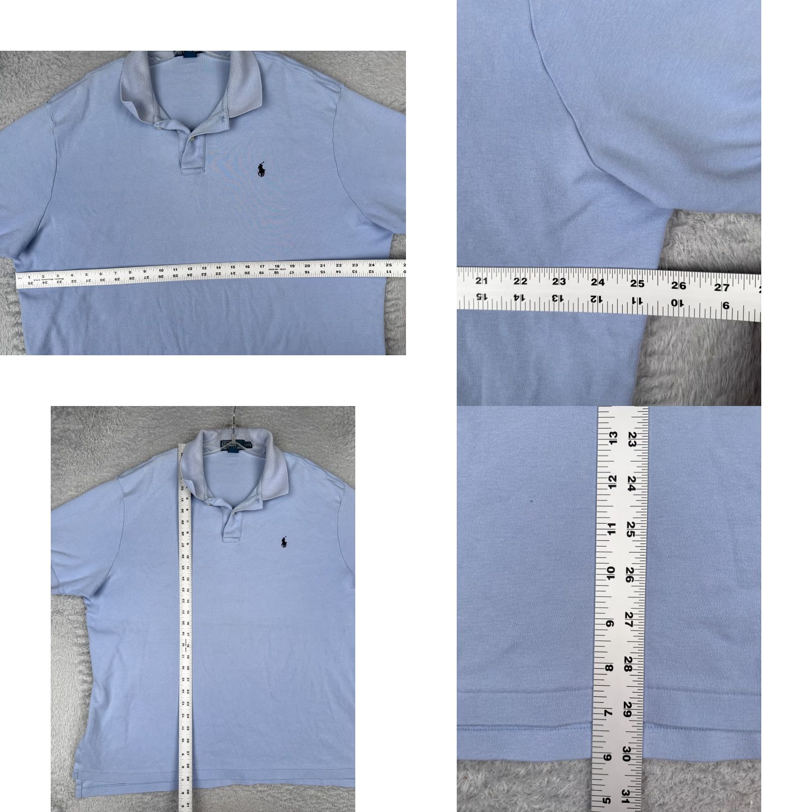 Ralph Lauren VINTAGE Polo Ralph Lauren Shirt Men 2XL Blue 100% Cotton Short Sleeve Golf Polo Shirt Men Navy Blue Golf Polo Shirt 2XL Size US XXL / EU 58 / 5 - 8 Thumbnail
