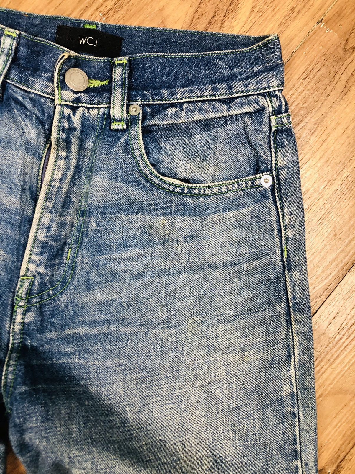 If Six Was Nine WCJ Wide-Leg Ripped Jeans - Unique Thigh Cutout Denim (40) Size US 26 / EU 42 - 6 Thumbnail