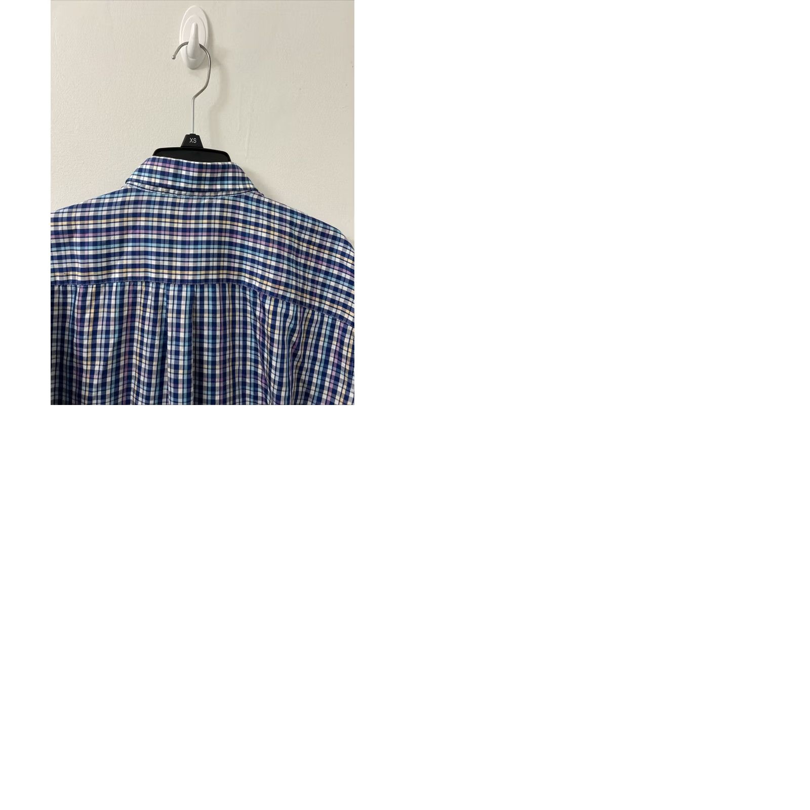 Peter Millar Peter Millar Shirt Mens L Blue Plaid Cotton Silk Button-Down Long Sleeve Knit Pocket Breathable Easy Care Regular Fit Size US L / EU 52-54 / 3 - 9 Thumbnail