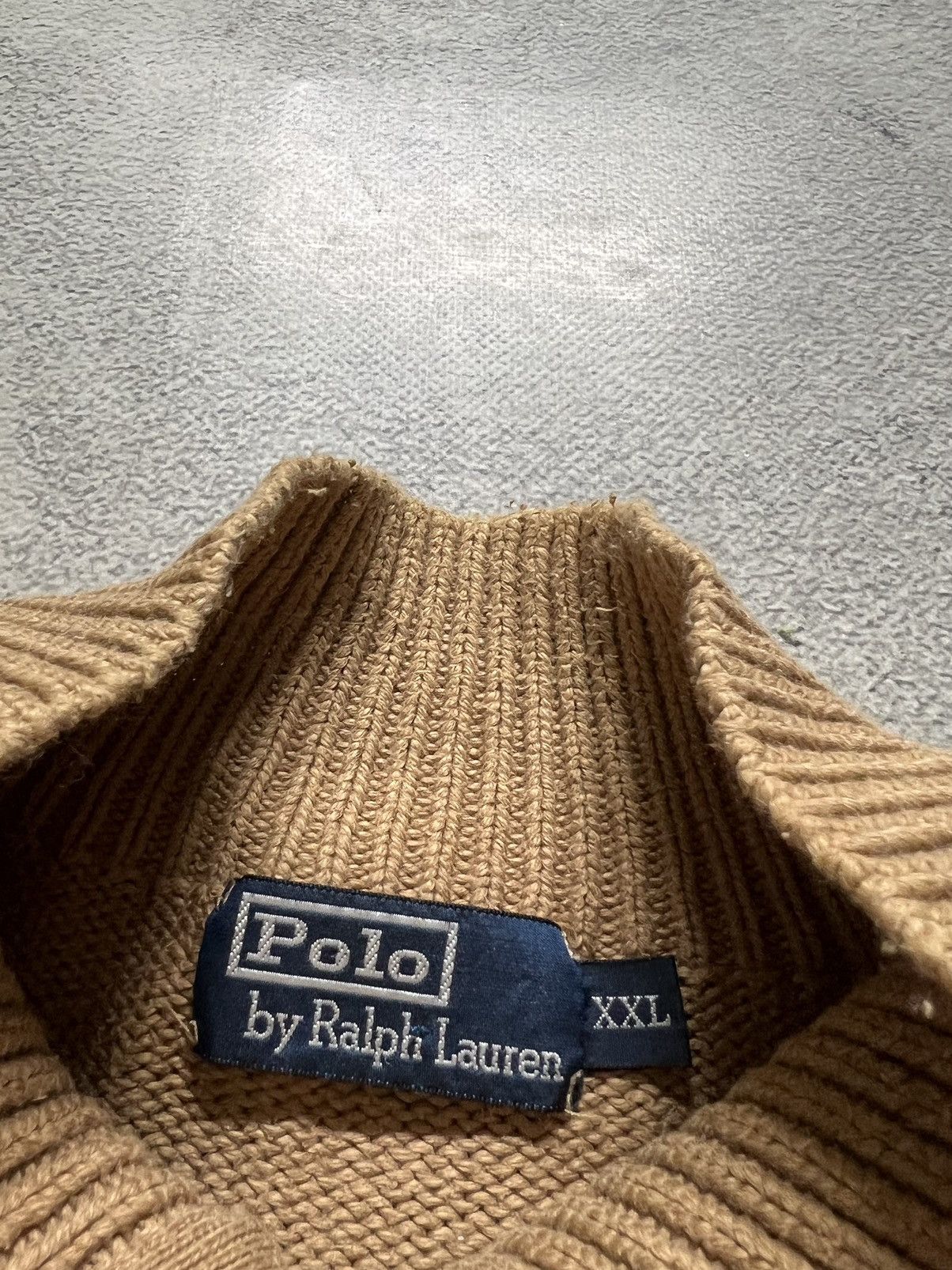 Vintage Vintage Y2k 💛 Polo By Ralph Lauren 1/4 Zip Sweater 90’s Size US XXL / EU 58 / 5 - 6 Thumbnail