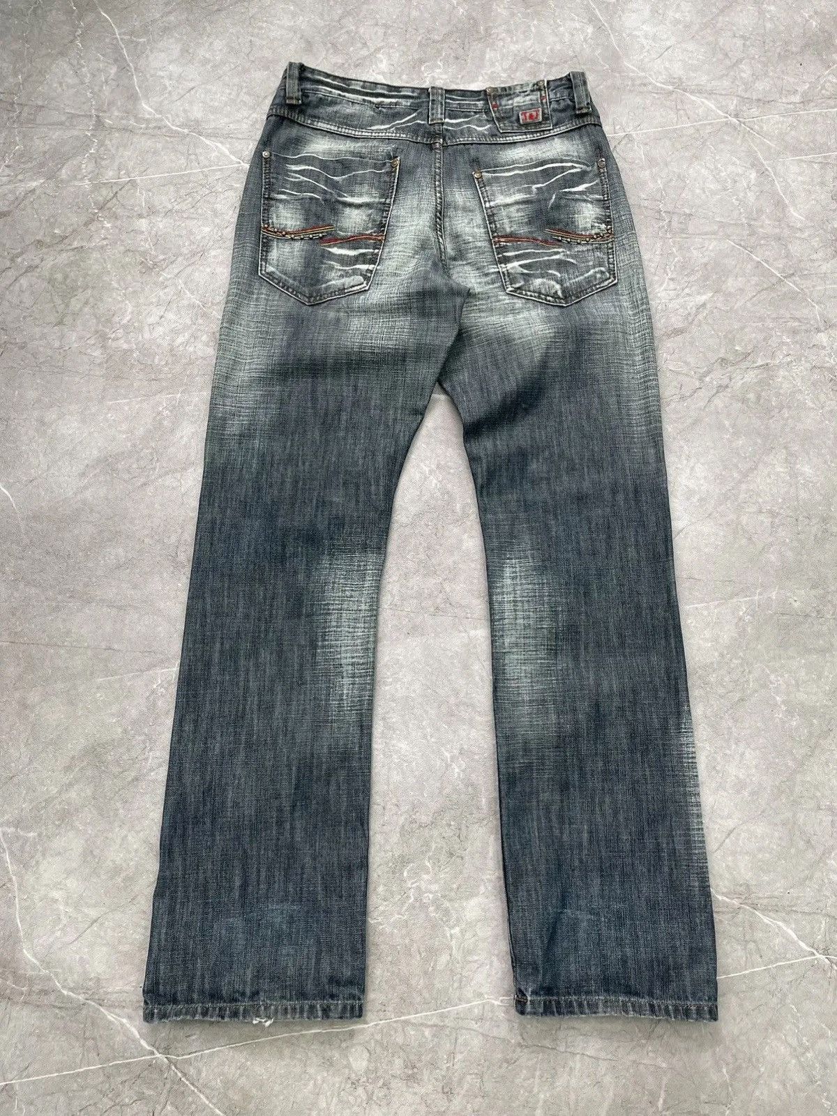 Diesel Washed wide leg Diesel style distressed jeans pants y2k Size US 32 / EU 48 - 8 Thumbnail