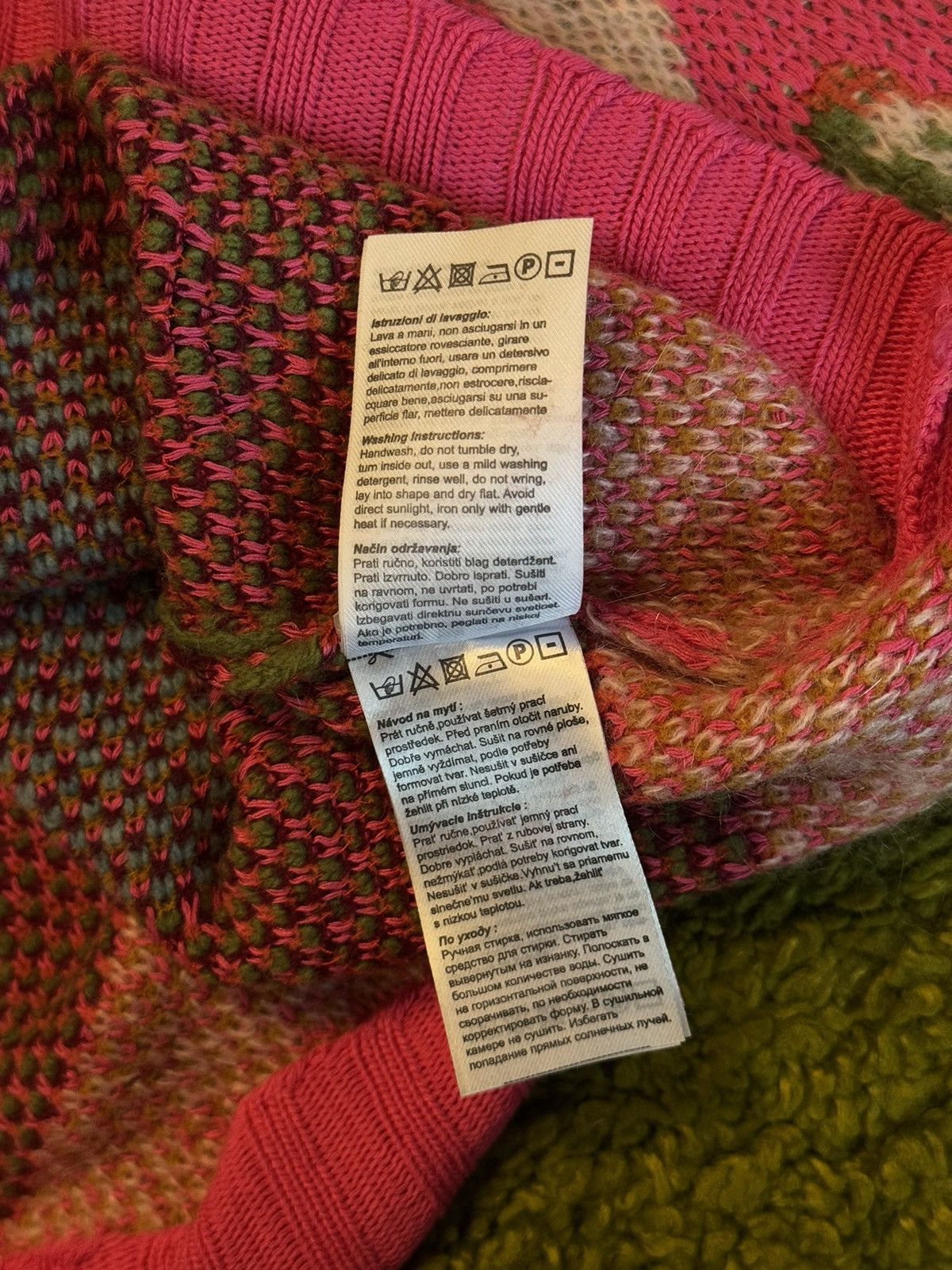 Designer Ivko avant garde wool mohair blend coloured sweater Size S / US 4 / IT 40 - 8 Thumbnail