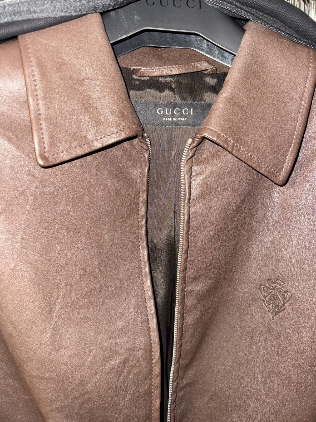 Gucci UNRELEASED Runway Demna GUCCI Leather Jacket Size US M / EU 48-50 / 2 - 4 Thumbnail