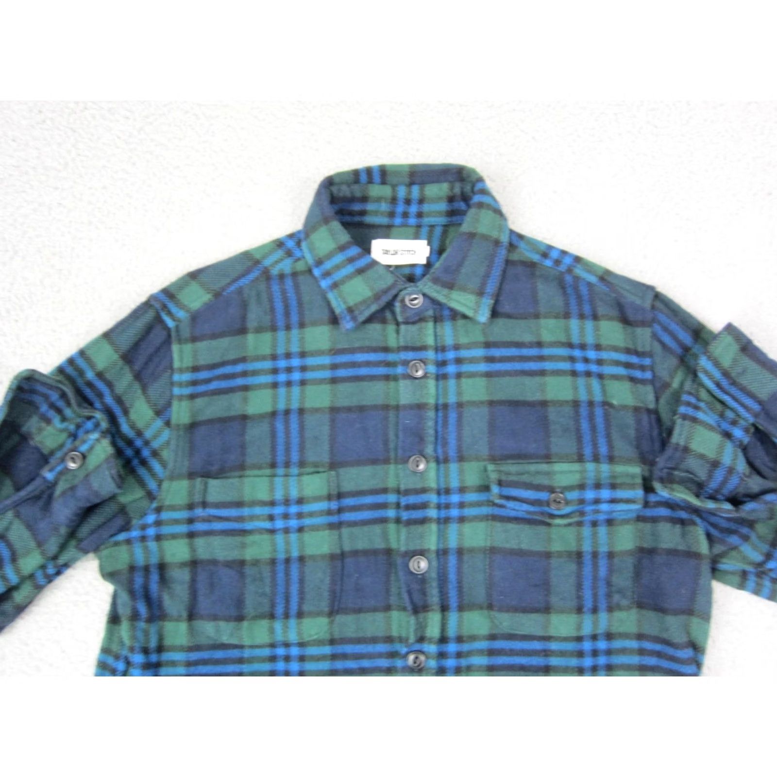 Taylor Stitch Taylor Stitch Shirt 40 Mens Blue Green Plaid Flannel Organic Cotton 90s Size US L / EU 52-54 / 3 - 2 Thumbnail
