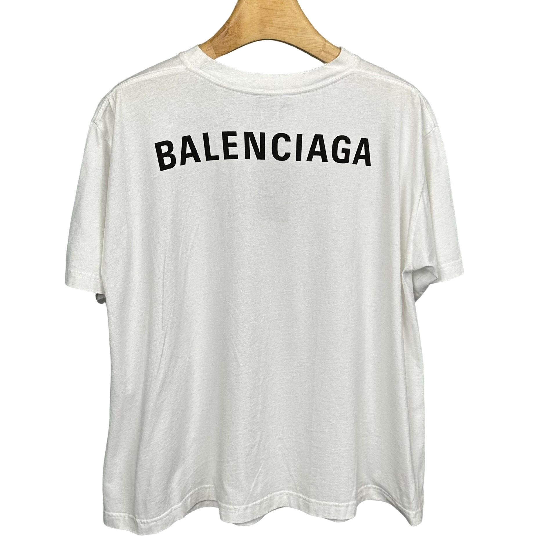 Balenciaga Balenciaga Back Logo T-Shirt White Size S Size US S / EU 44-46 / 1 - 1 Thumbnail