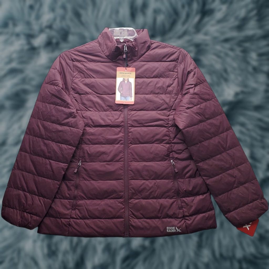 Eddie Bauer Eddie Bauer 650 Down Packable Travel Jacket Women XL Burgundy Lightweight Zip Up Jacket Size XL / US 12-14 / IT 48-50 - 1 Thumbnail