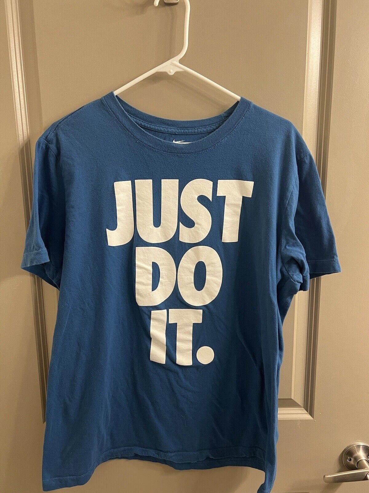 Nike The Nike Tee Just Do It Blue Large T-shirt Size US L / EU 52-54 / 3 - 1 Thumbnail